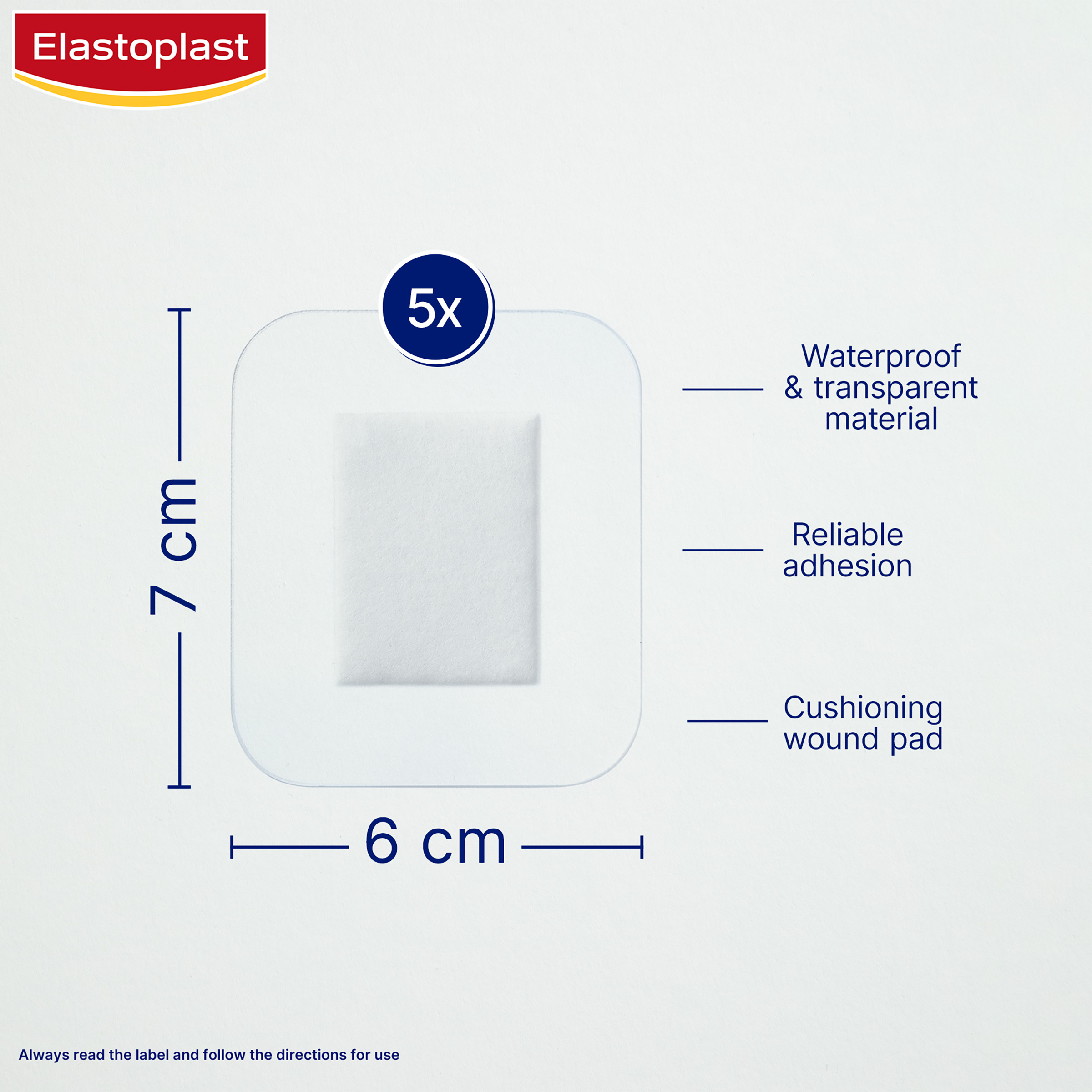 Elastoplast Aqua Protect XL Waterproof Dressing 6 X 7cm - 5 strips - Image 8