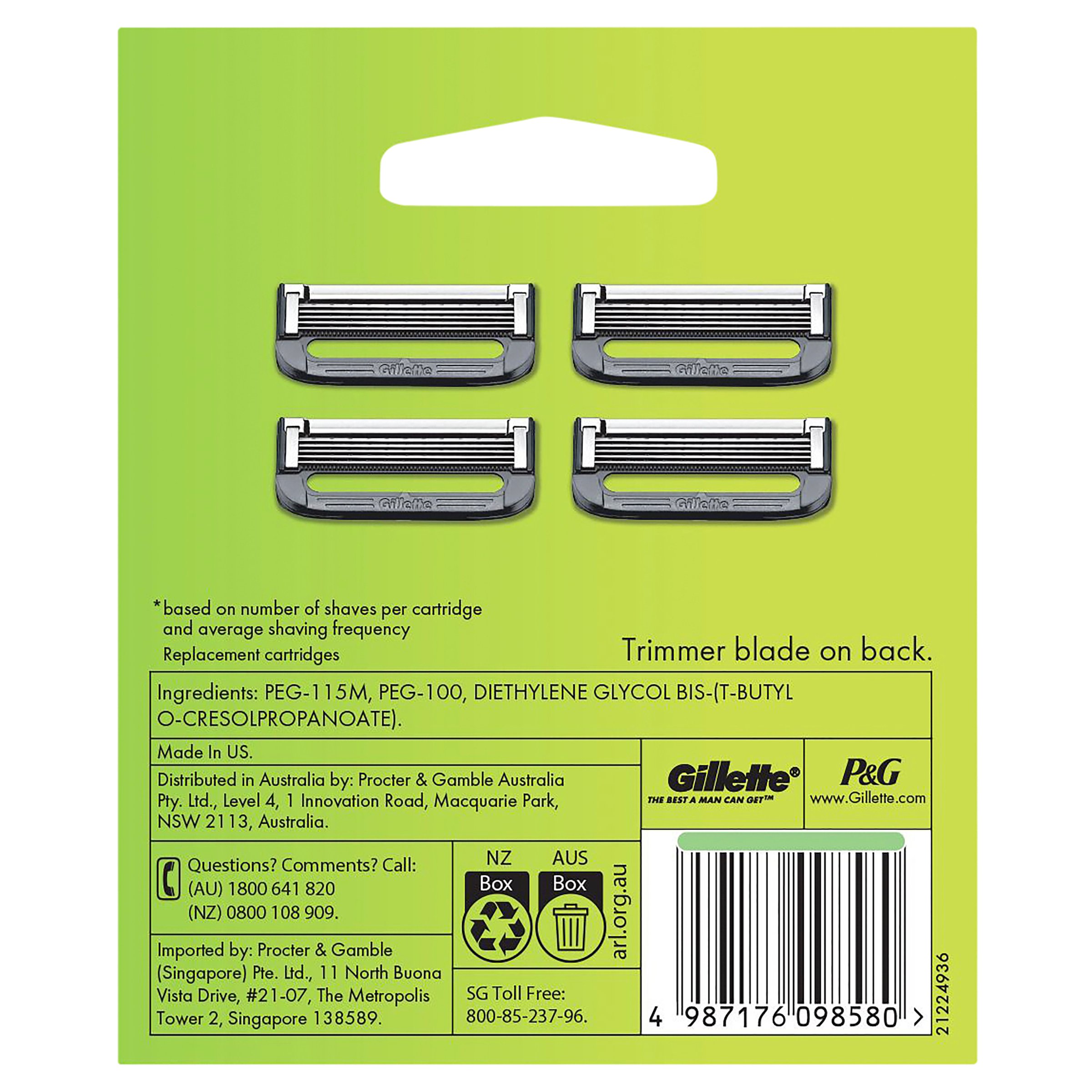 Gillette Labs Razor Blade Refills 4 pack - Image 2