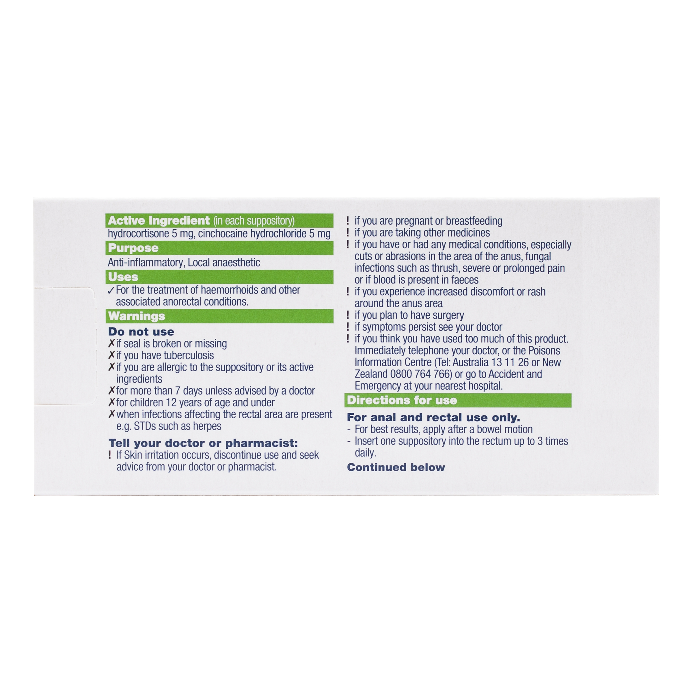 Proctosedyl Suppositories X 12 - Image 2