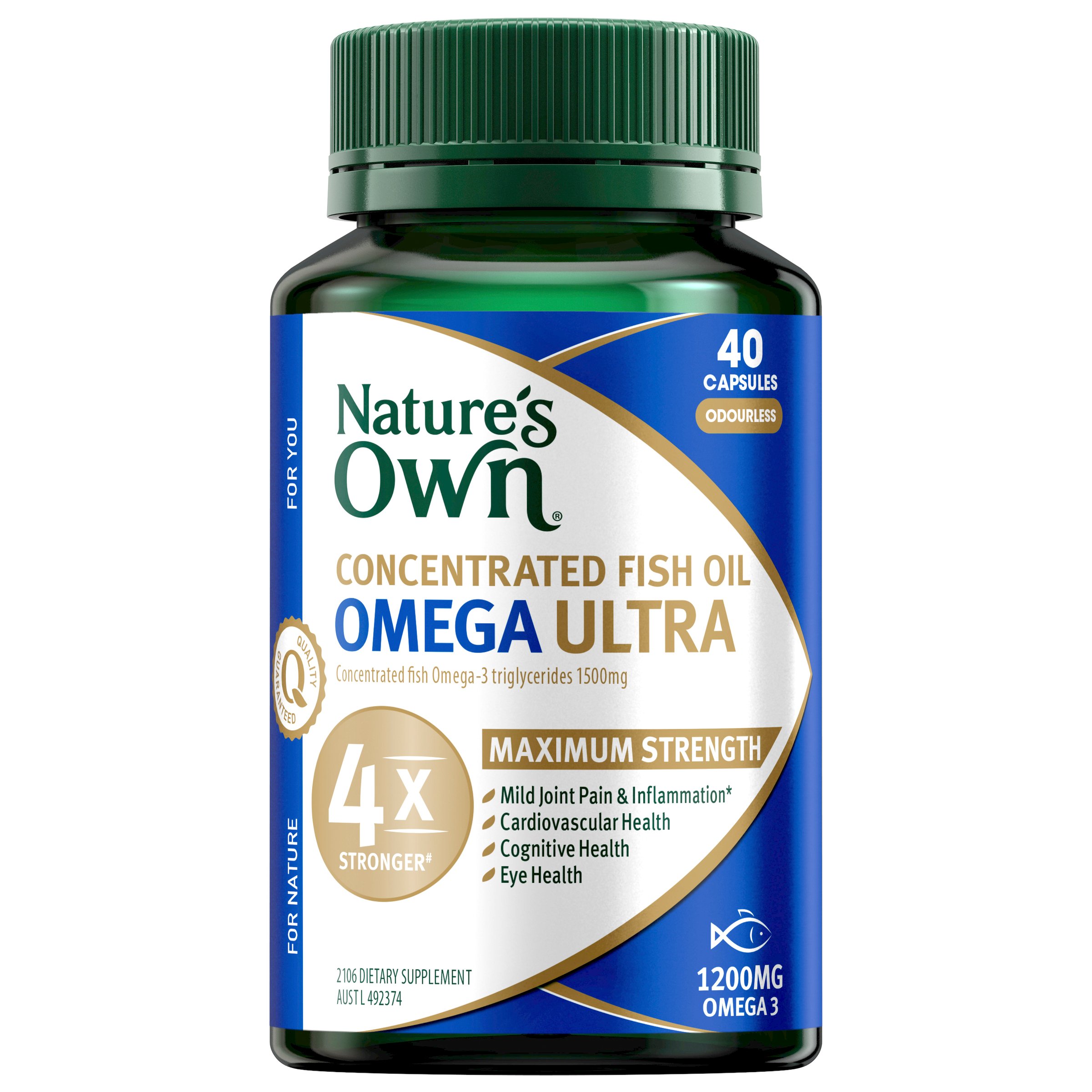 Nature's Own Ultra High/Max Strength Omega 40 soft gel capsules - Image 1
