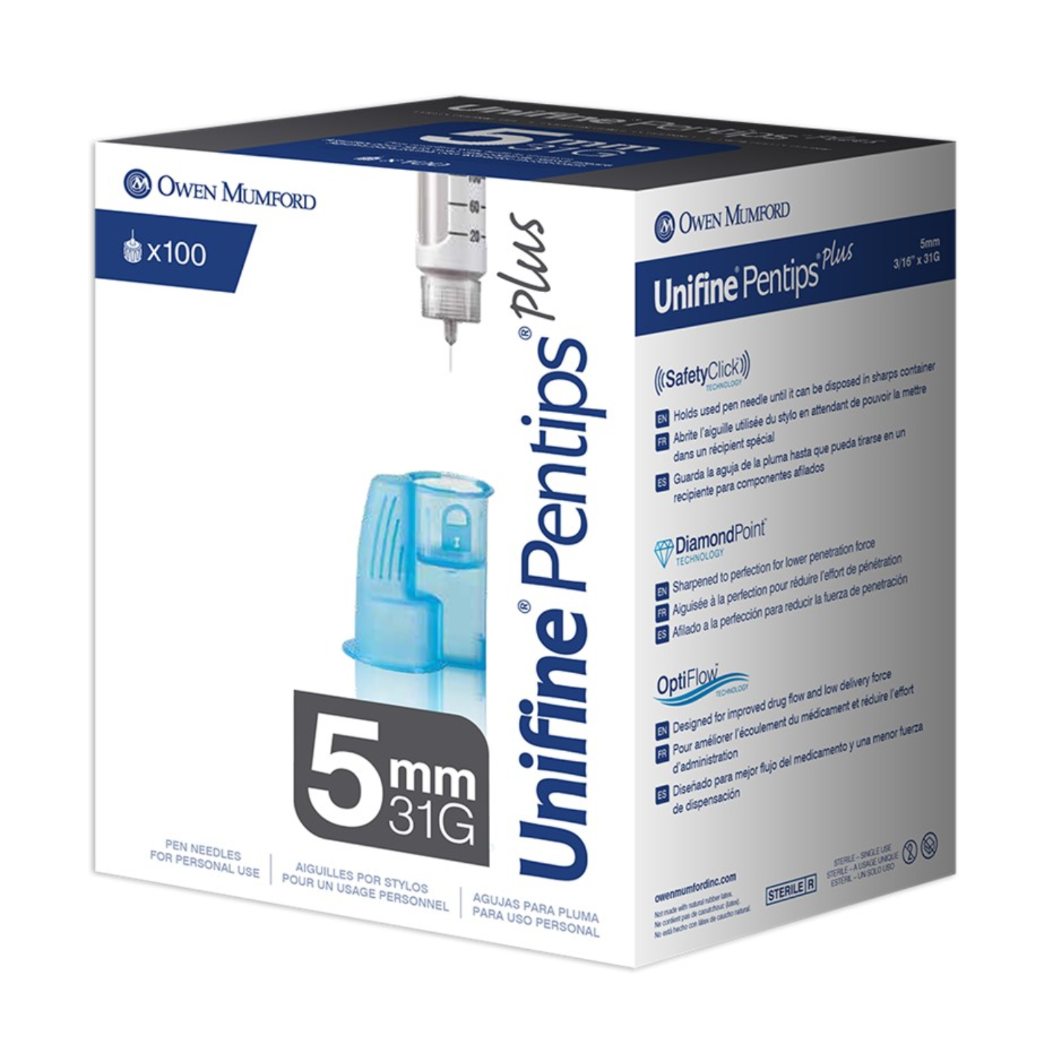 Unifine Pentips Plus 31G x 5mm 100
