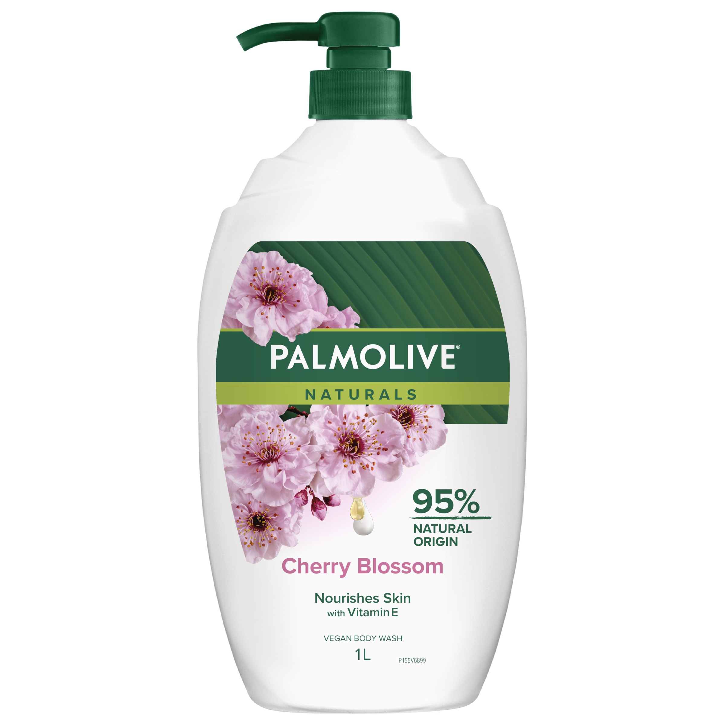 Palmolive Naturals Body Wash Cherry Blossom Wave Bottle 1 litre - Image 1