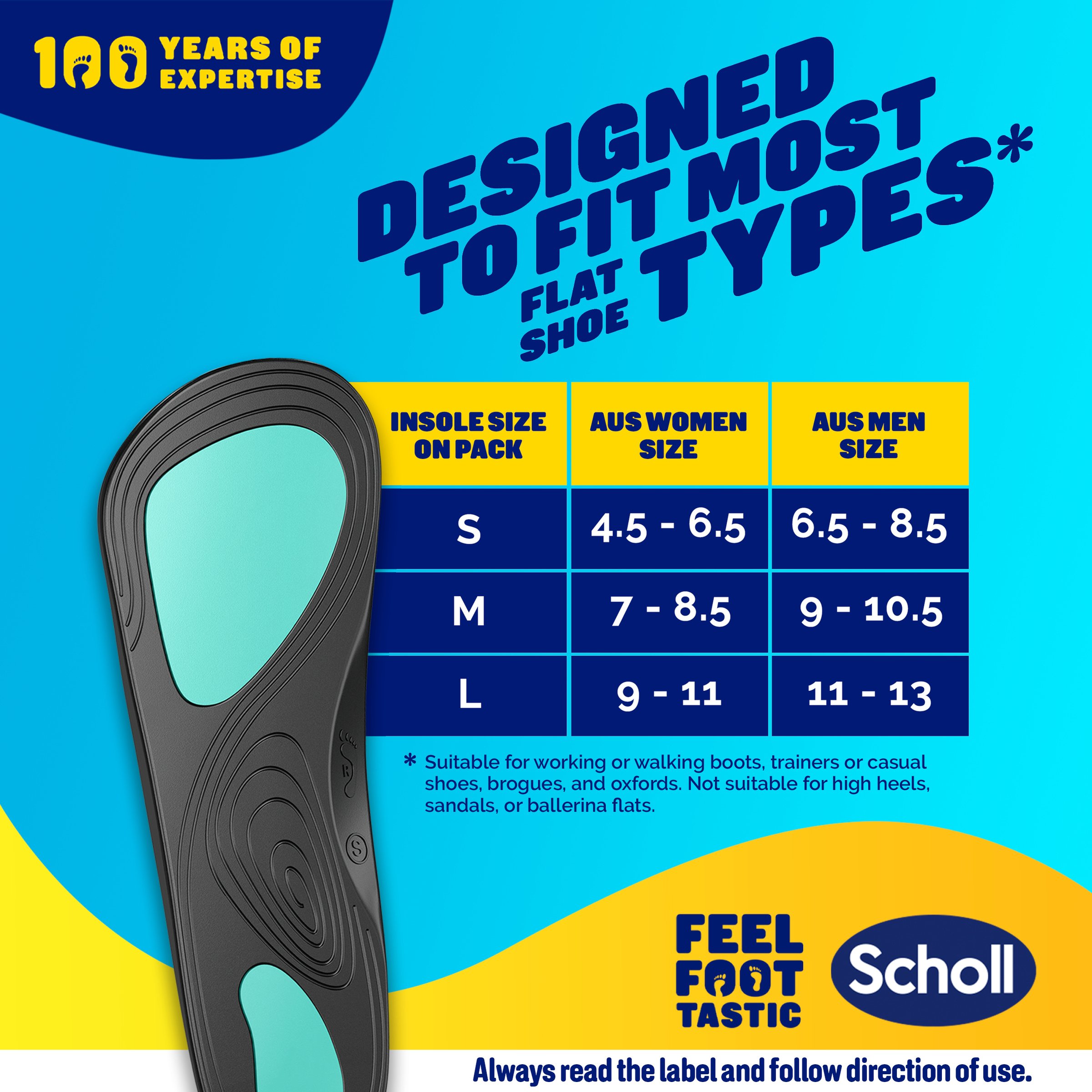 Scholl In-Balance Ball Of Foot & Arch Orthotic Insole Large 1 pair - Image 6