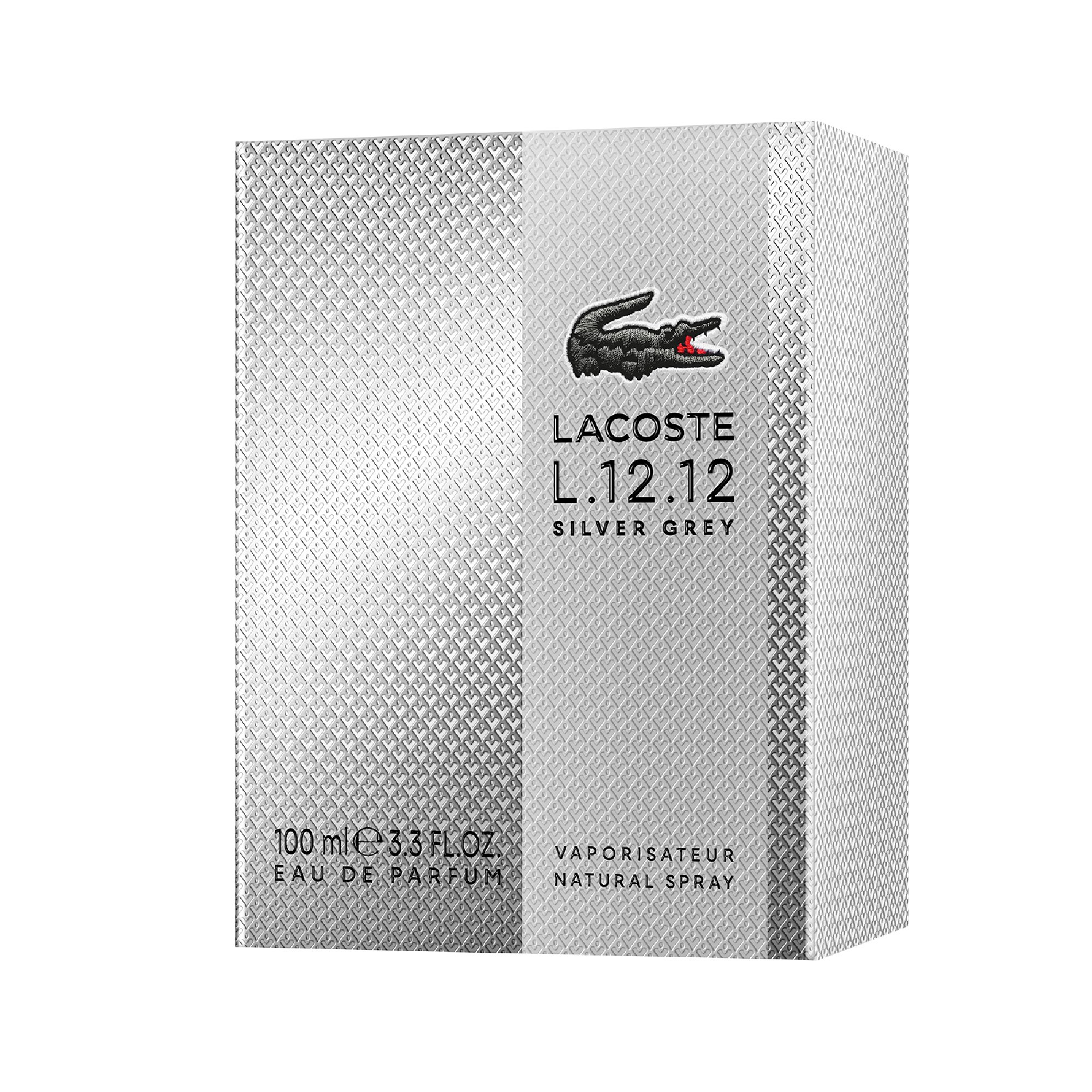 Lacoste L.12.12 Silver Grey EDP Spray 100ml - Image 2