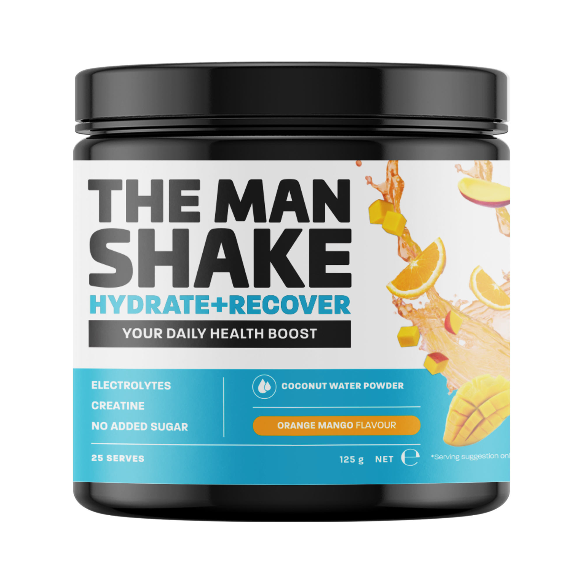 The Man Shake Hydrate + Recover Orange Mango 125g - Image 1
