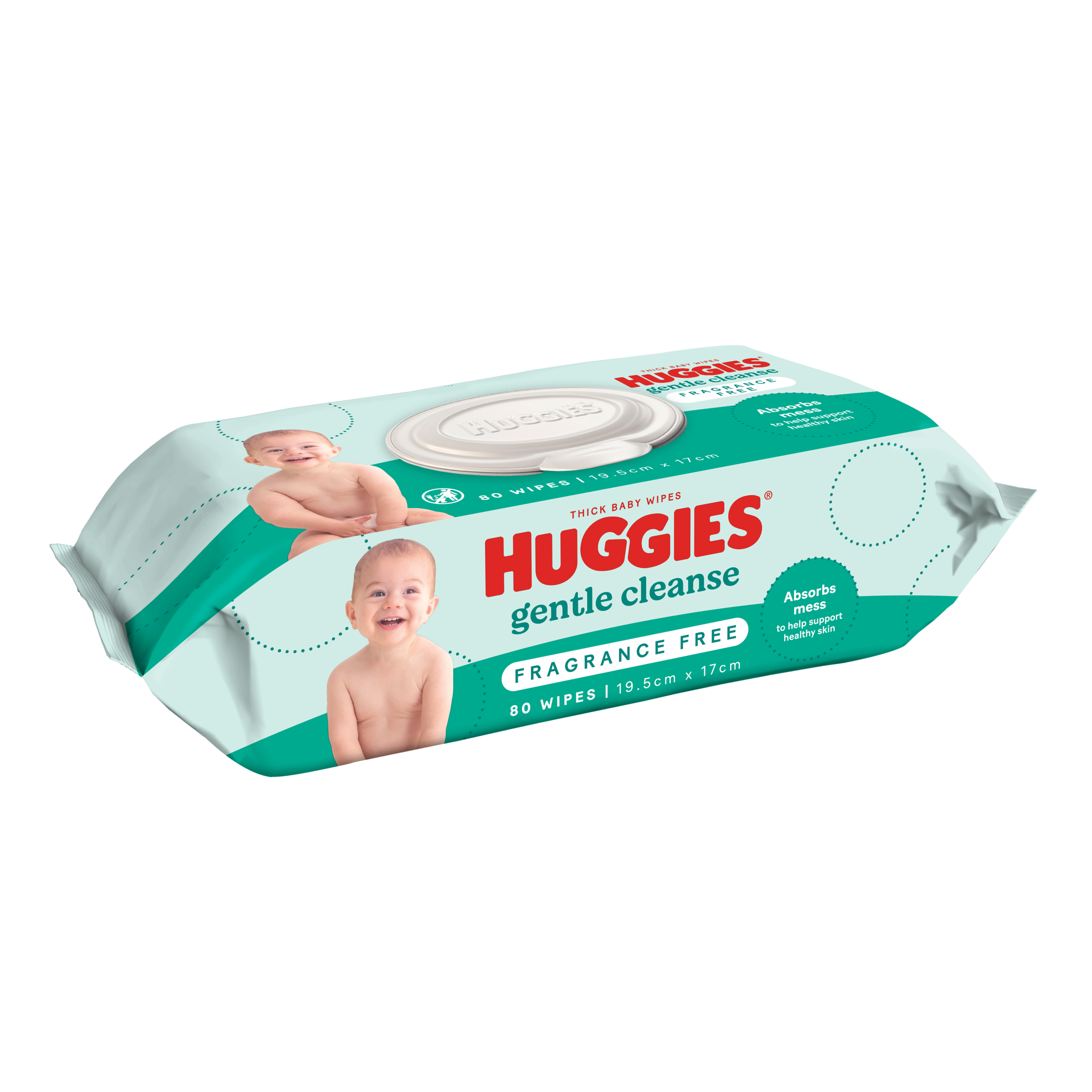 Huggies Baby Wipes Fragrance Free Refill 80 wipes - Image 2