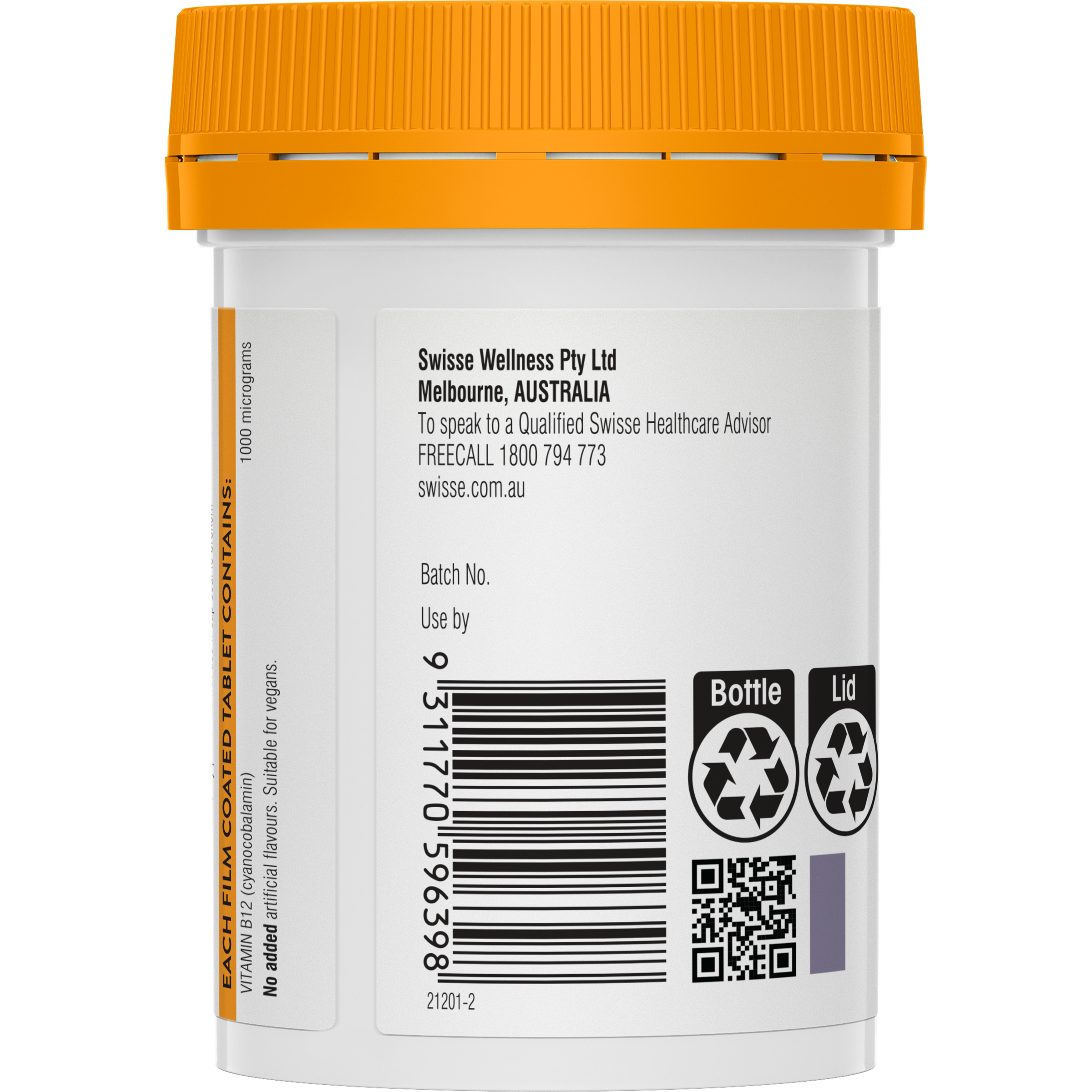 Swisse Ultiboost High Strength Vitamin B12 - 60 tablets - Image 3