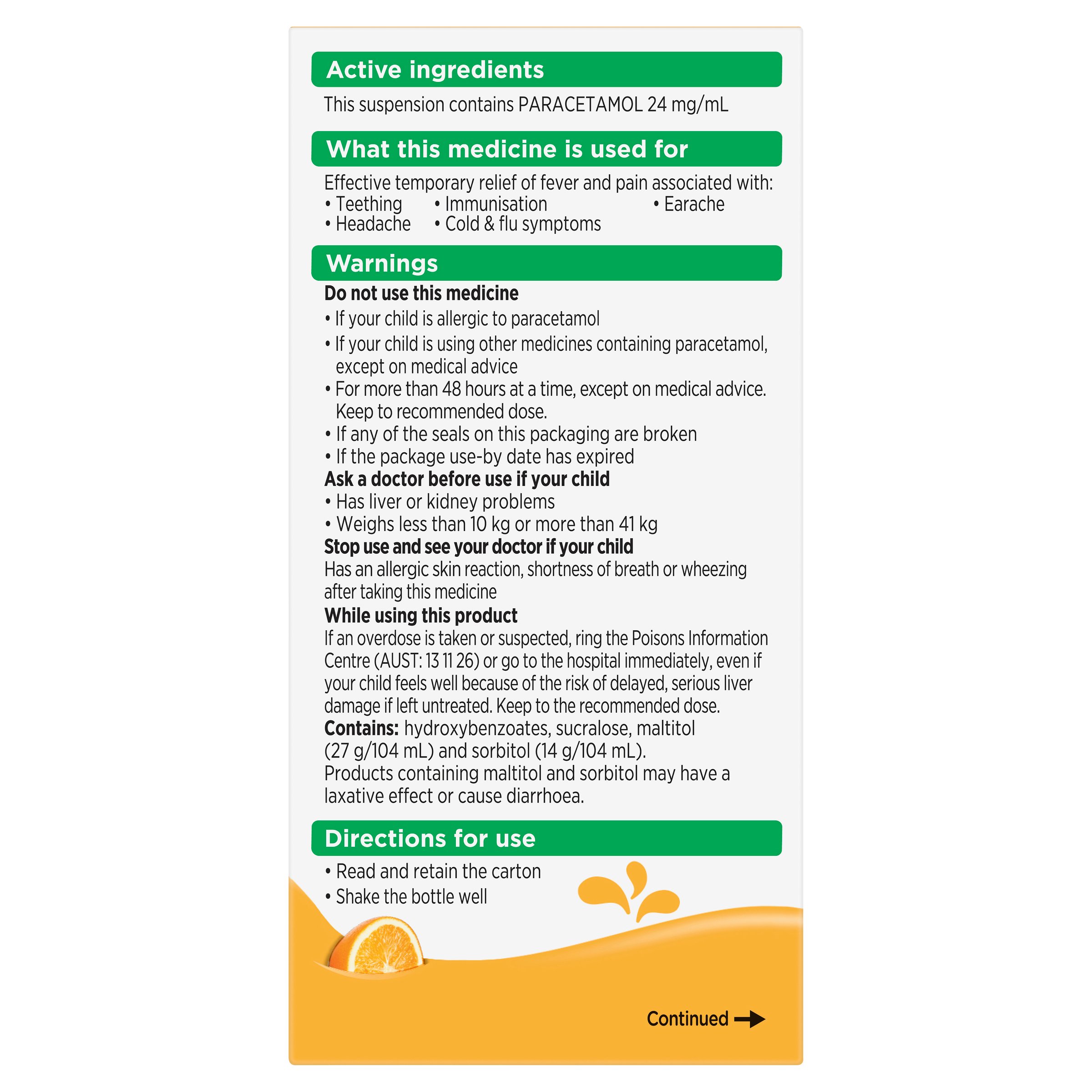 Panadol Children 1-5 Years Colourfree Suspension Tutti Frutti Flavour 200ml - Image 4