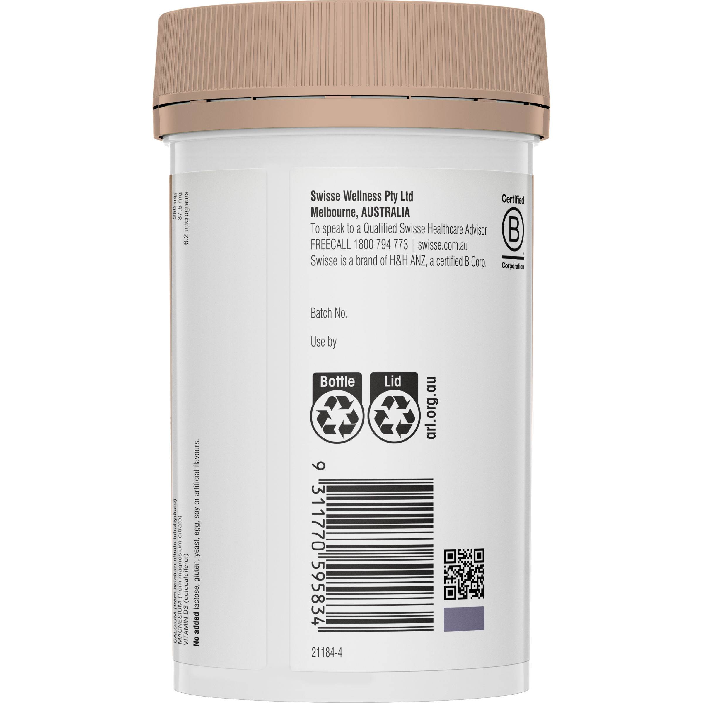 Swisse Ultiboost Magnesium, Calcium + Vitamin D3 - 120 tablets - Image 3