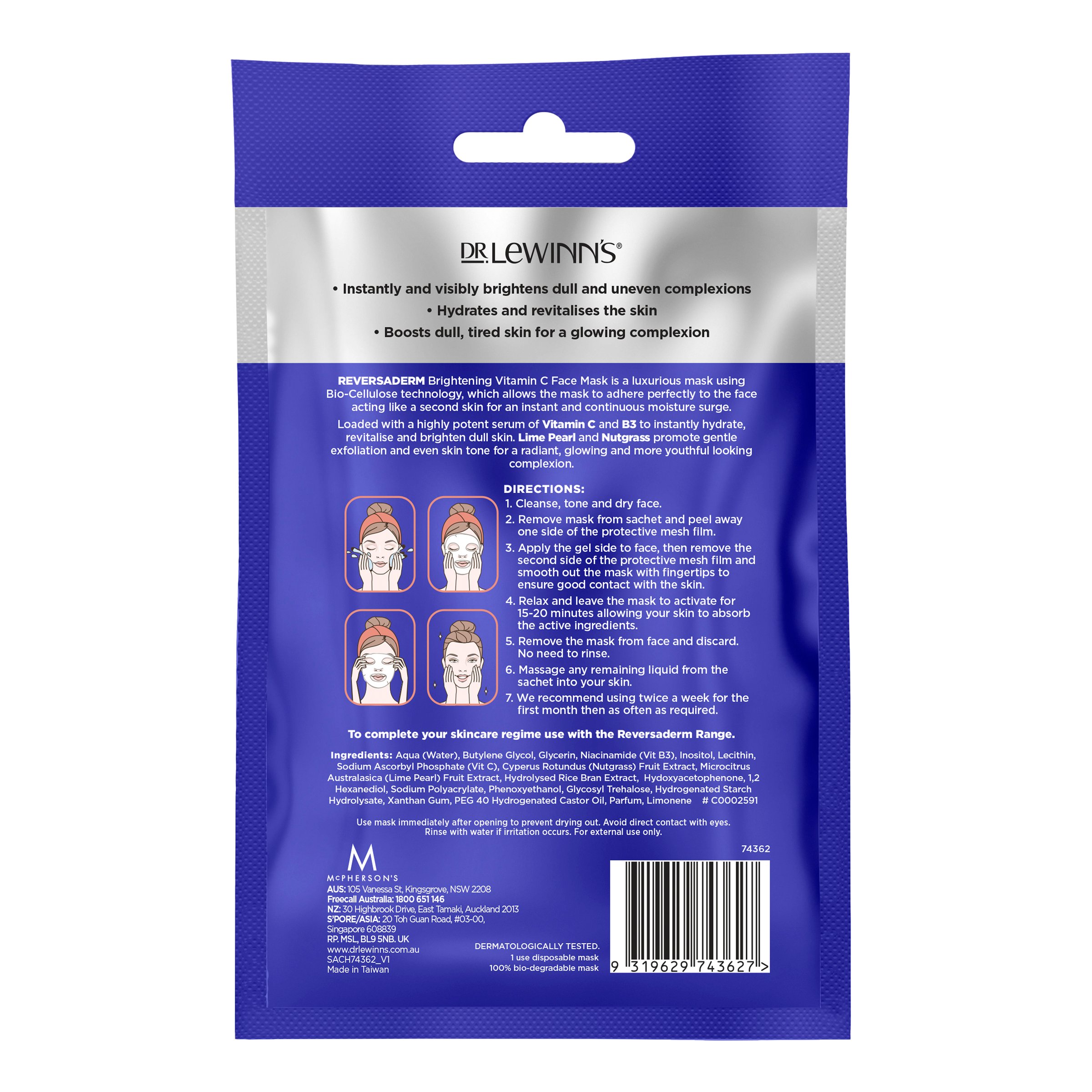 Dr. LeWinn's Brighten and Even Brightening Face Mask 1 PC - Image 2
