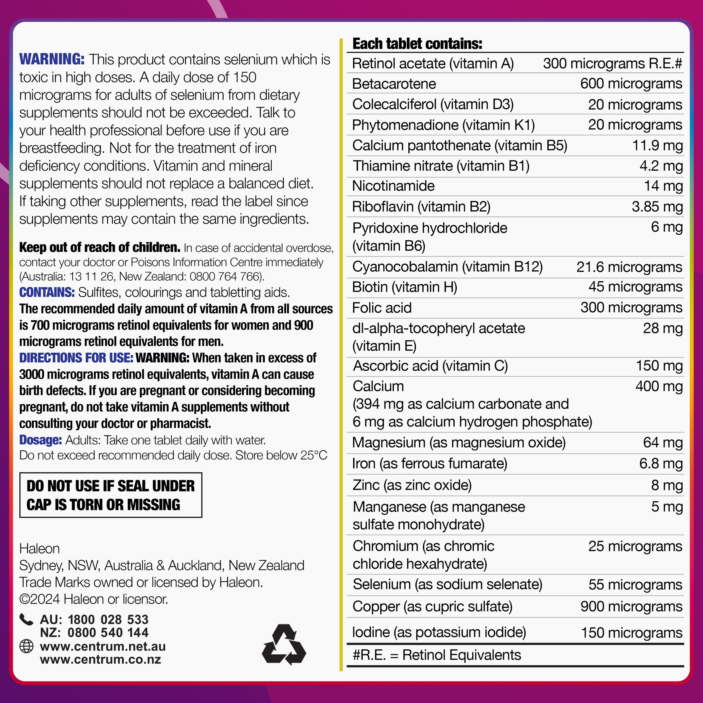 Centrum For Women 60 tablets - Image 7