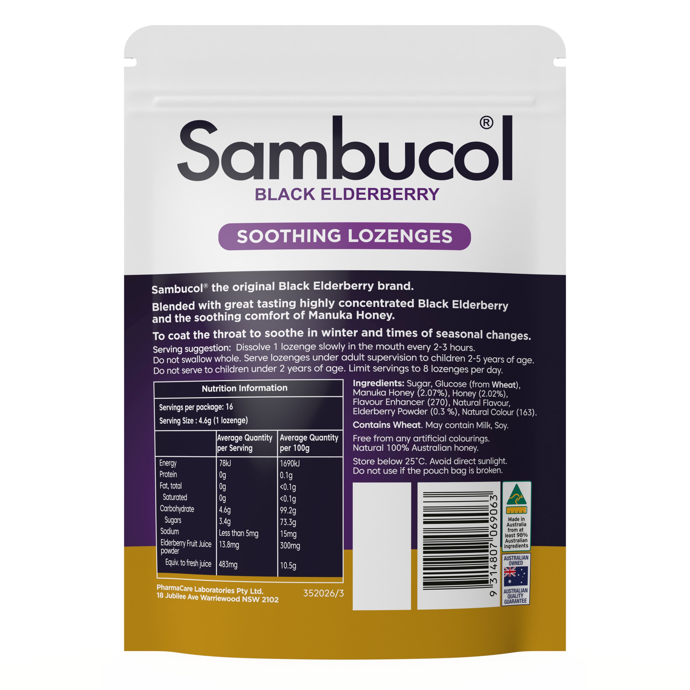 Sambucol Soothing Relief Throat 16 lozenges - Image 2