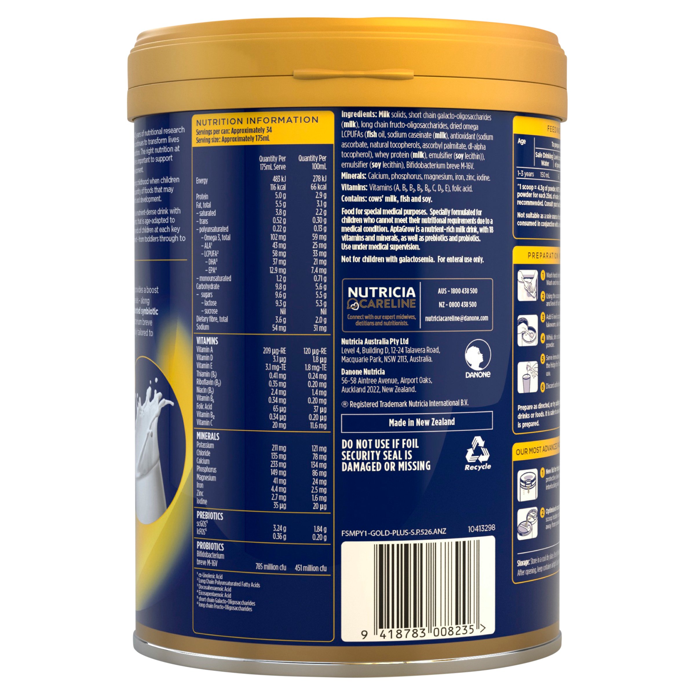 AptaGrow Milk Drink 1+ Years 900g - Image 4