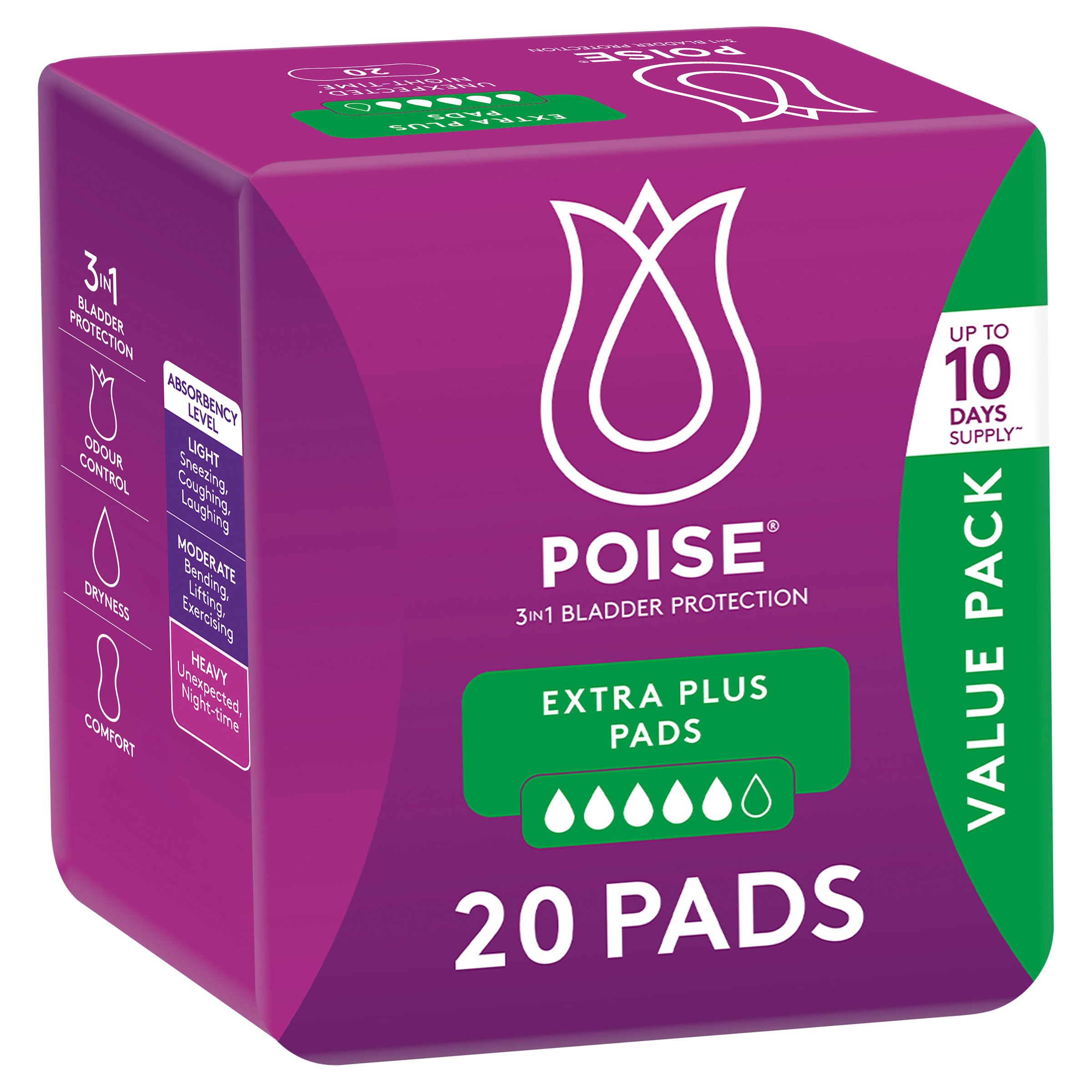 Poise Pads Extra Plus 20 pack - Image 14