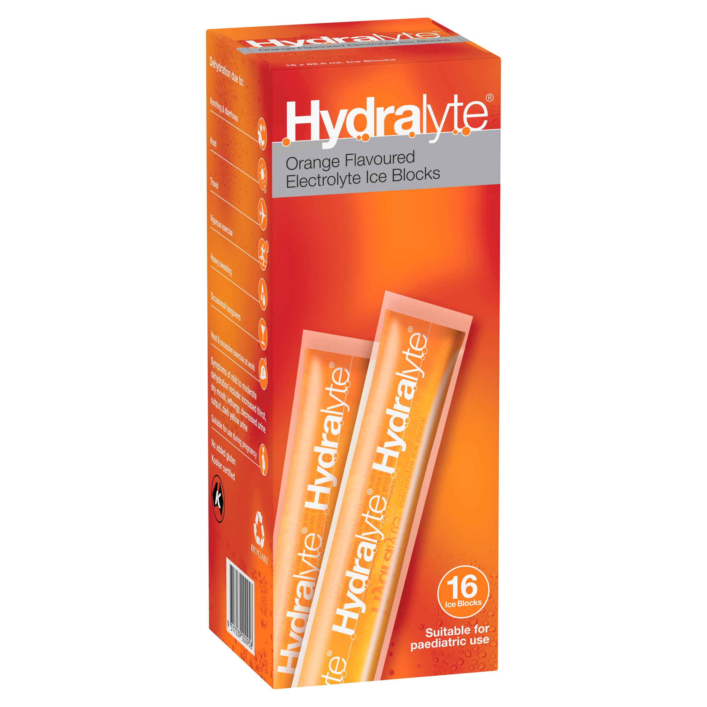 Hydralyte Ice Block Orange Flavoured 16 pack - Image 6