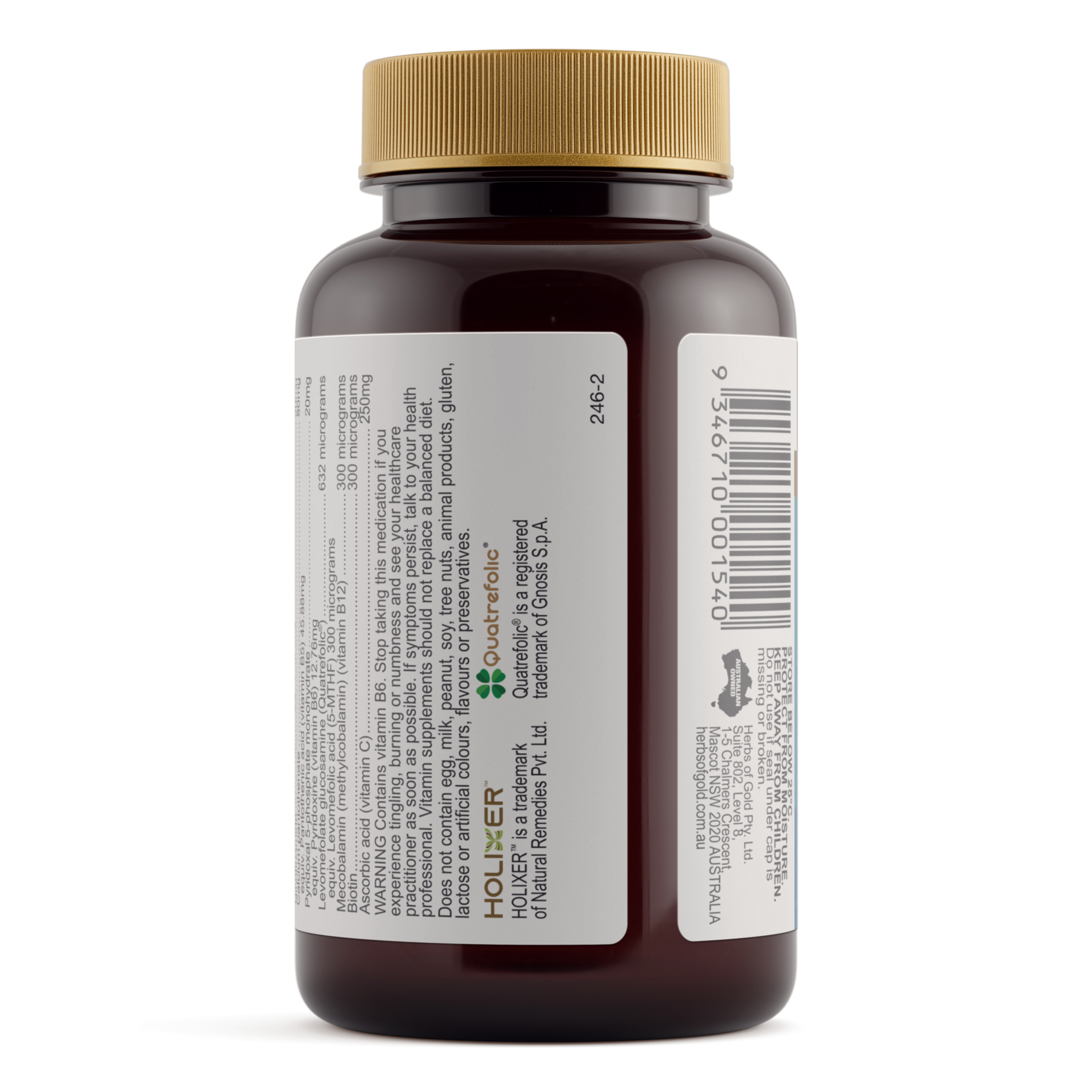 Herbs of Gold Activated B Stress 60 tablets - Image 3