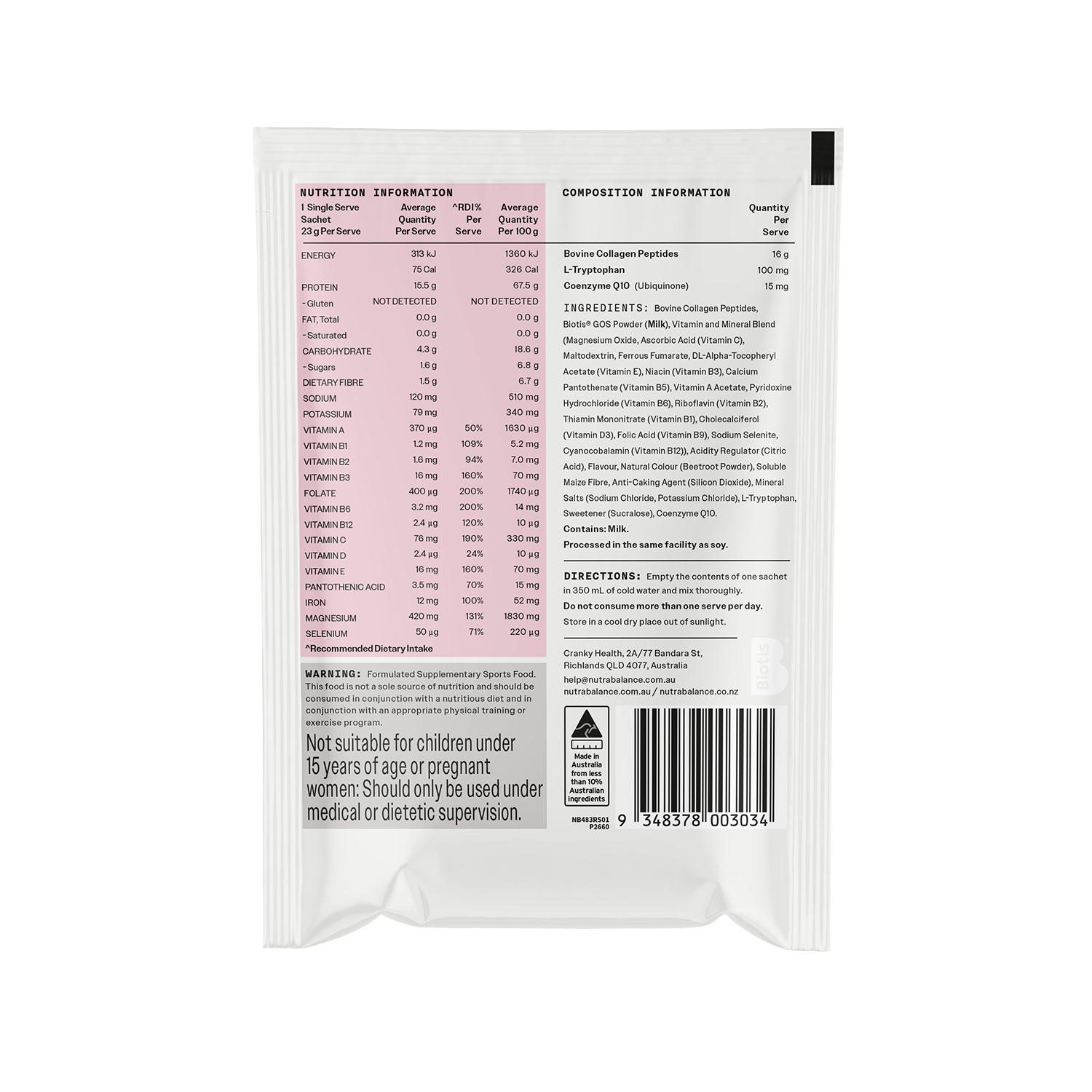 Nutrabalance Nutritional Protein Drink Raspberry 483g - 21 pack - Image 4