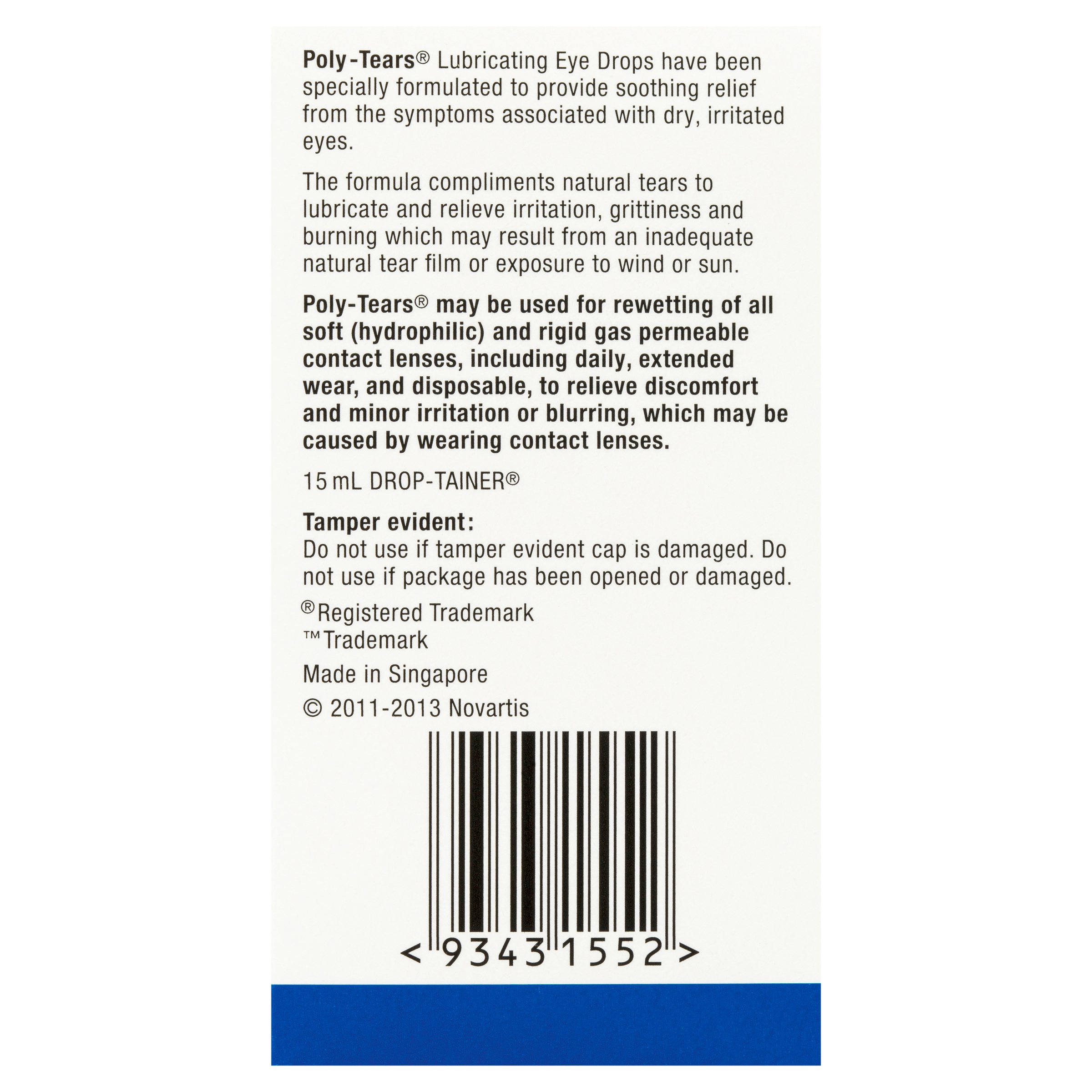 Poly-Tears Eye Drops 15ml - Image 2