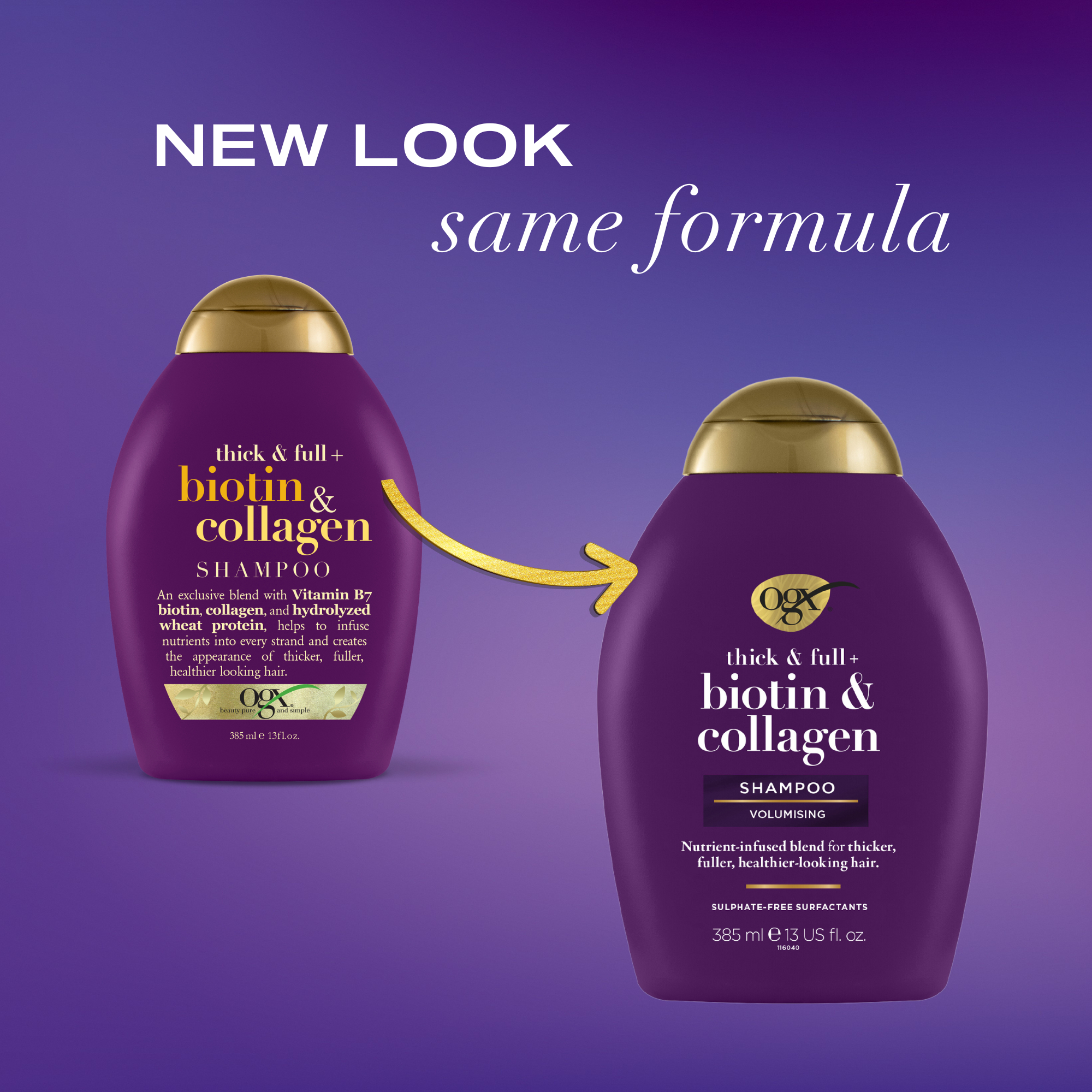 OGX Thick & Full Biotin & Collagen Shampoo 385ml - Image 3