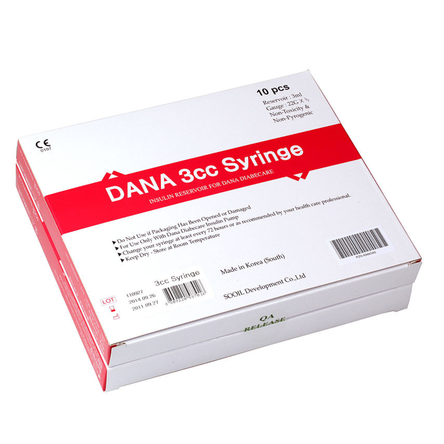 DANA 3mL Reservoir x 10 - Image 1