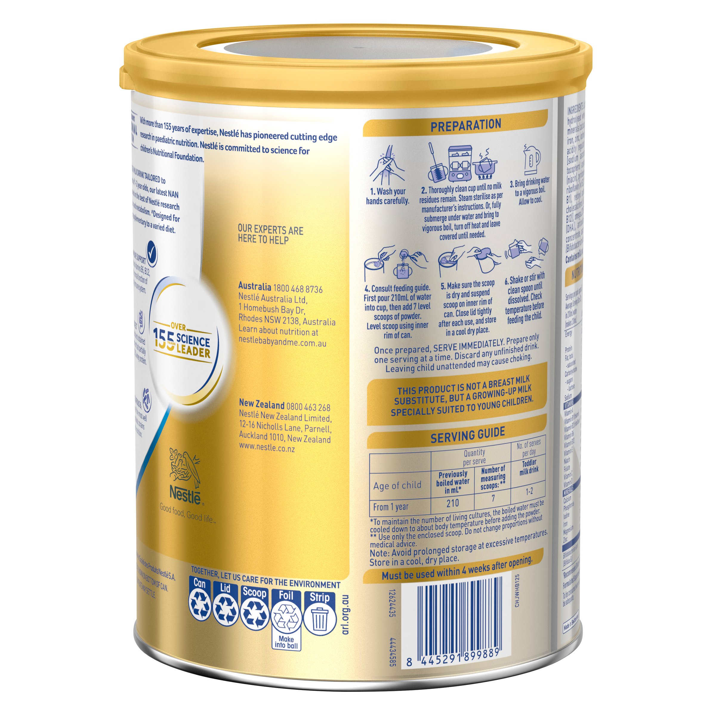 NAN SUPREMEPRO Stage 3 Toddler Milk Drink From 1 Year 800g - Image 2