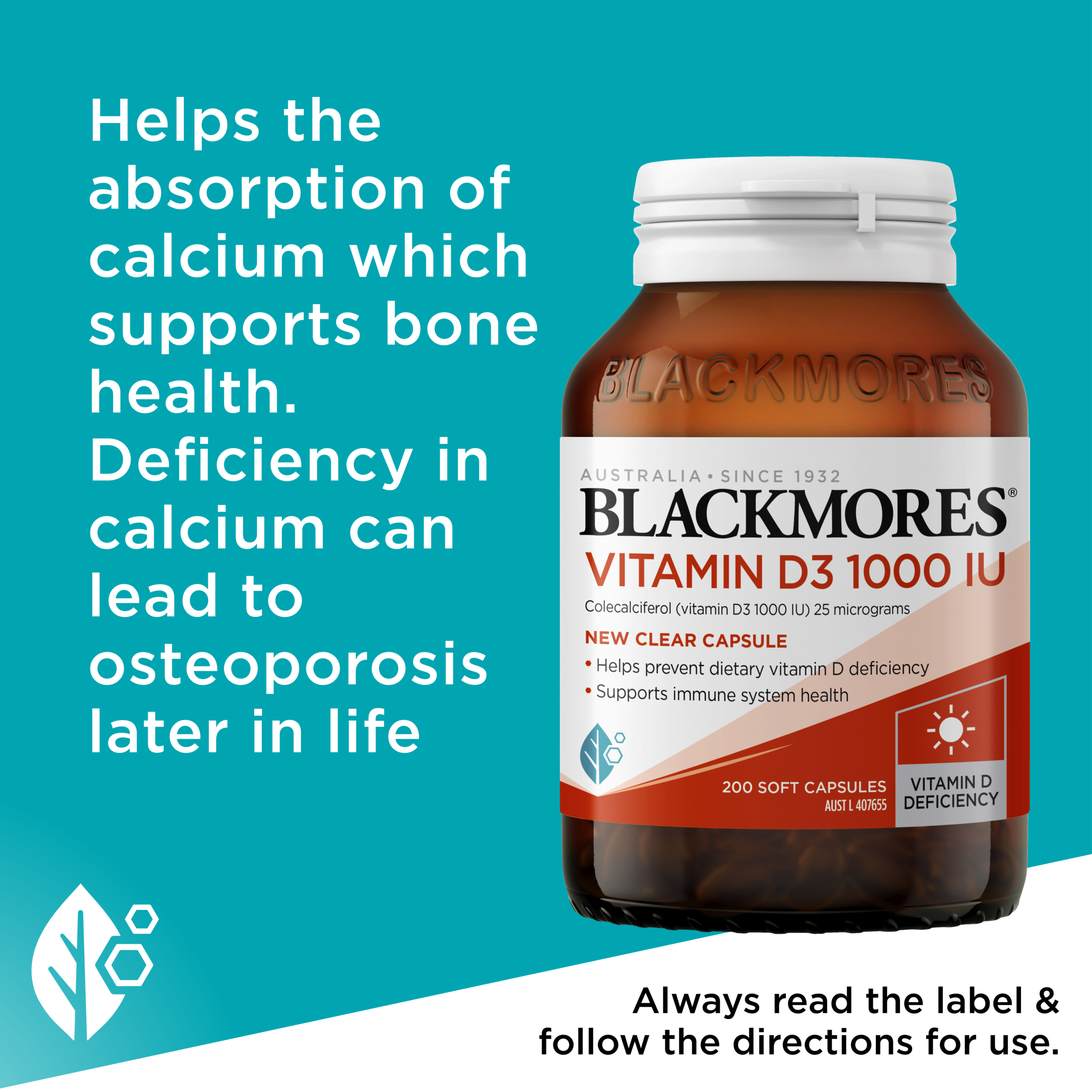 Blackmores Vitamin D3 1000IU - 200 capsules - Image 6