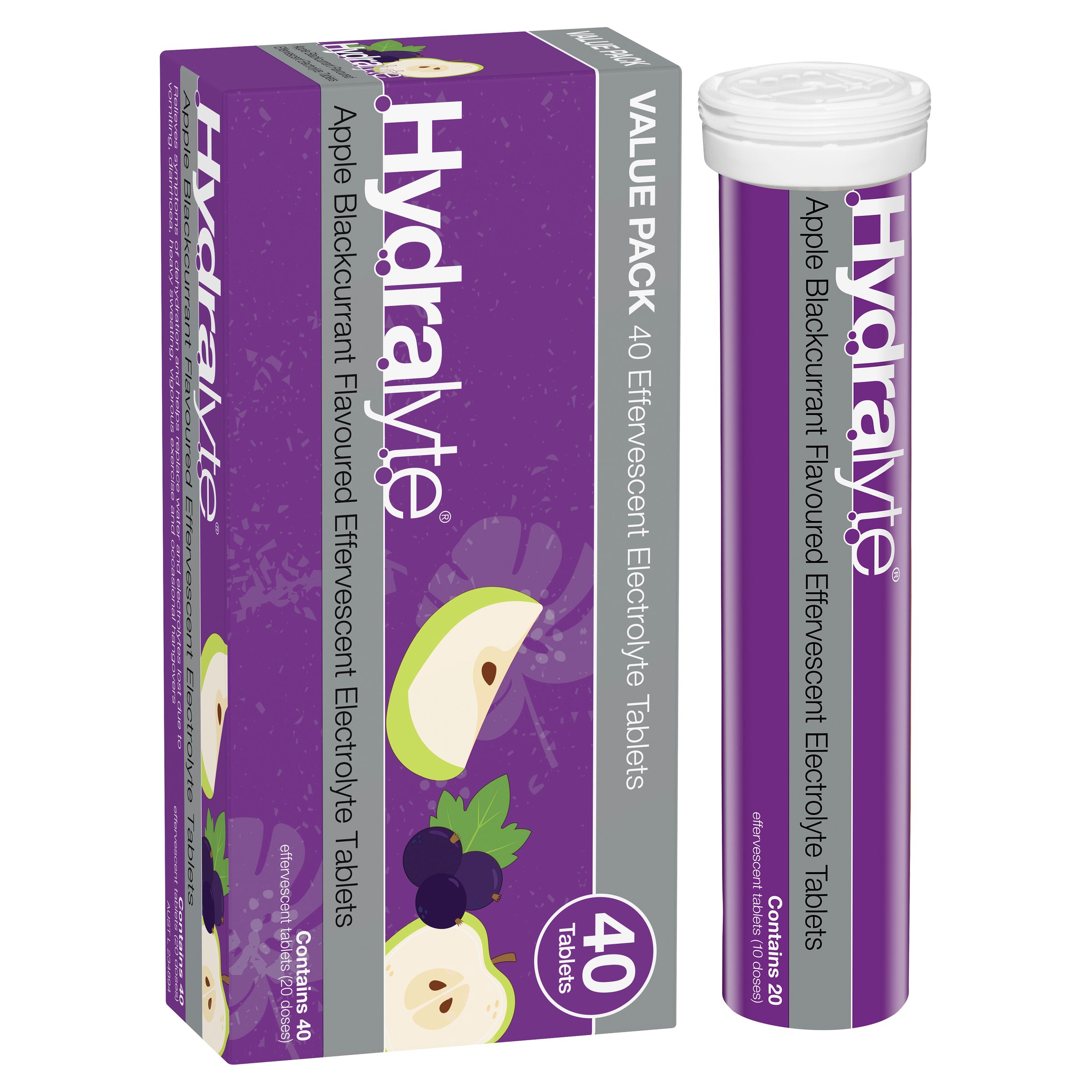 Hydralyte Effervescent Apple/Blackcurrant 40 tablets - Image 6