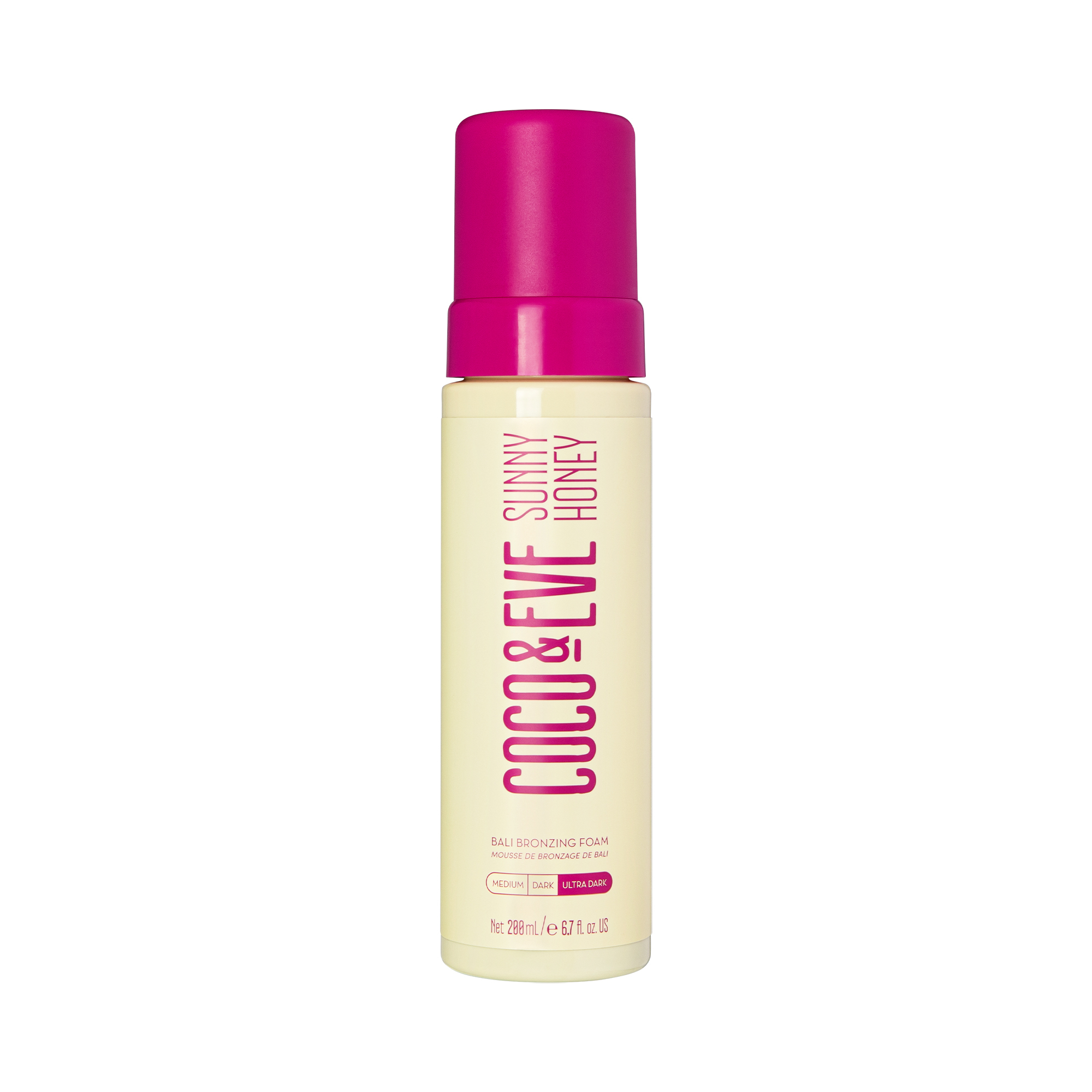 Coco & Eve Sunny Honey Bali Bronzing Foam Ultra Dark 200ml - Image 1