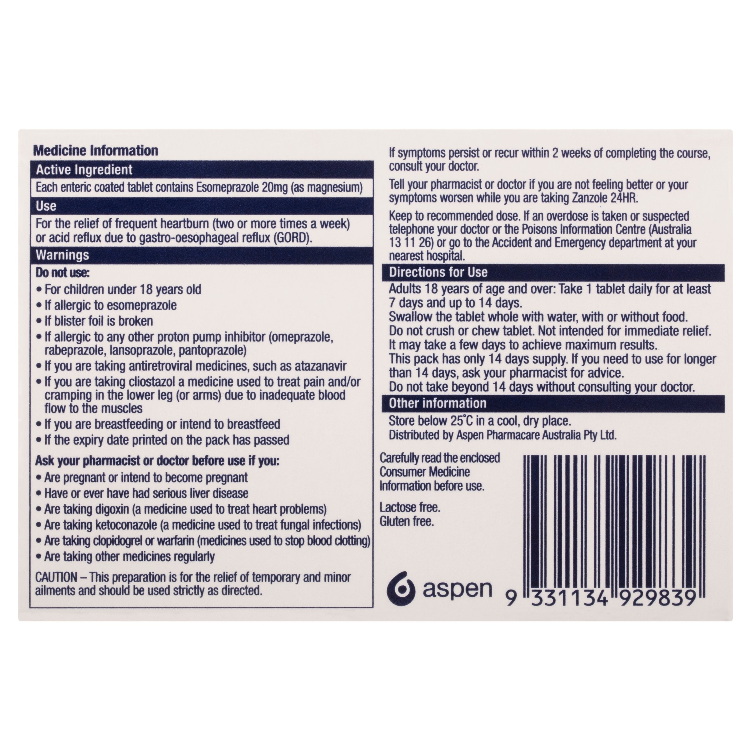 Zanzole 20mg - 14 tablets - Image 2