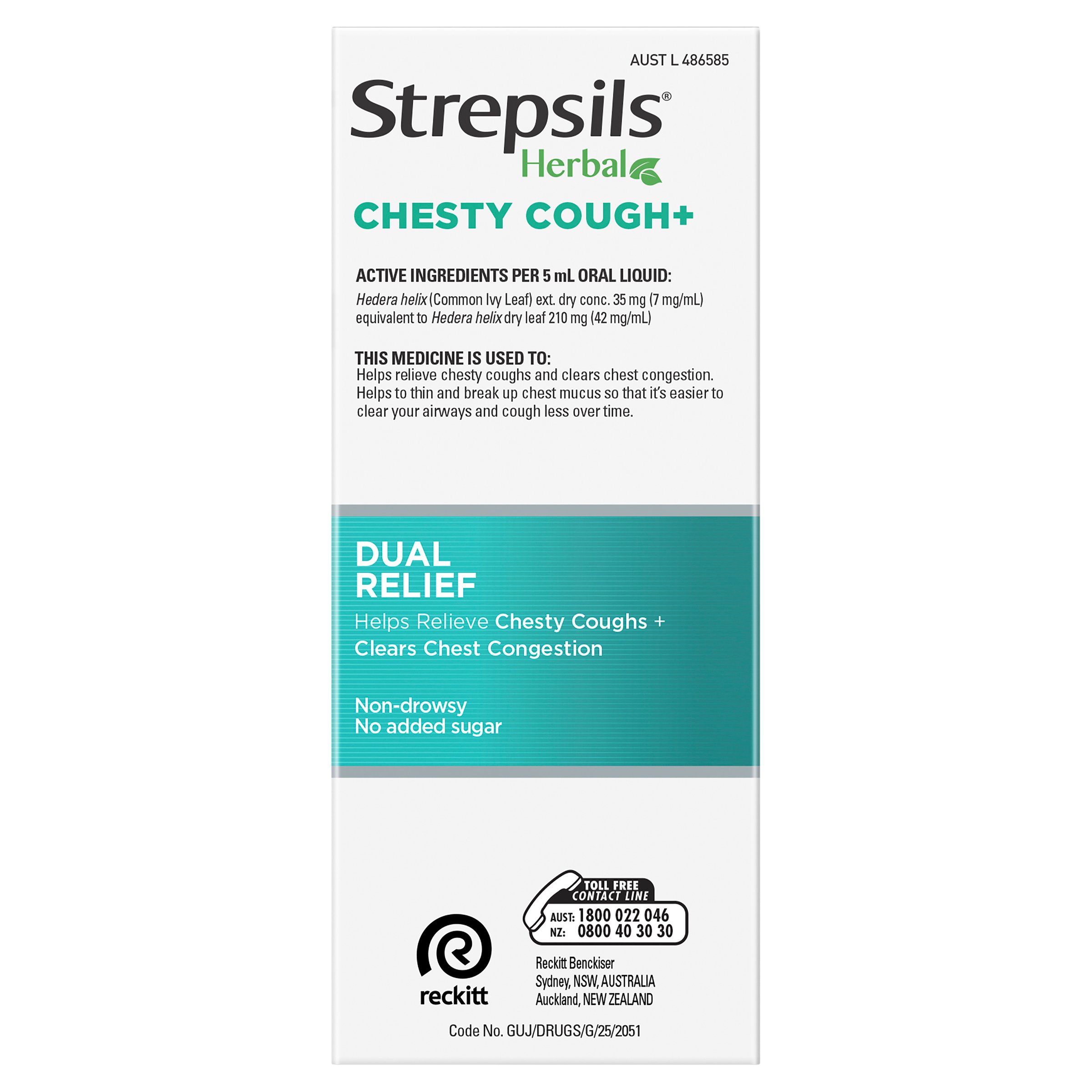 Strepsils Herbal Chesty Cough+ Liquid Cherry Flavour 200ml - Image 4