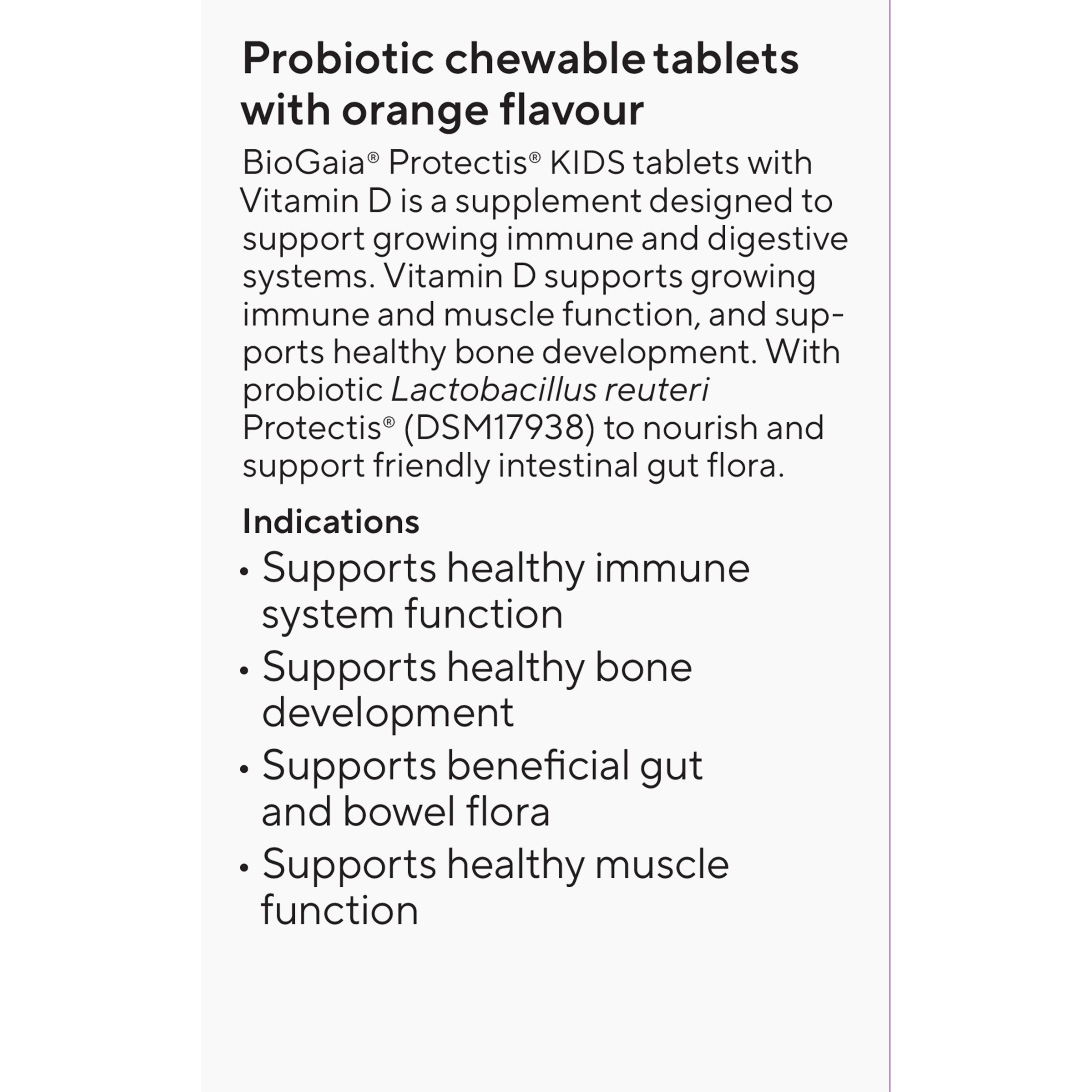 BioGaia Protectis Tablets Orange Vit D 10 mcg - Image 3