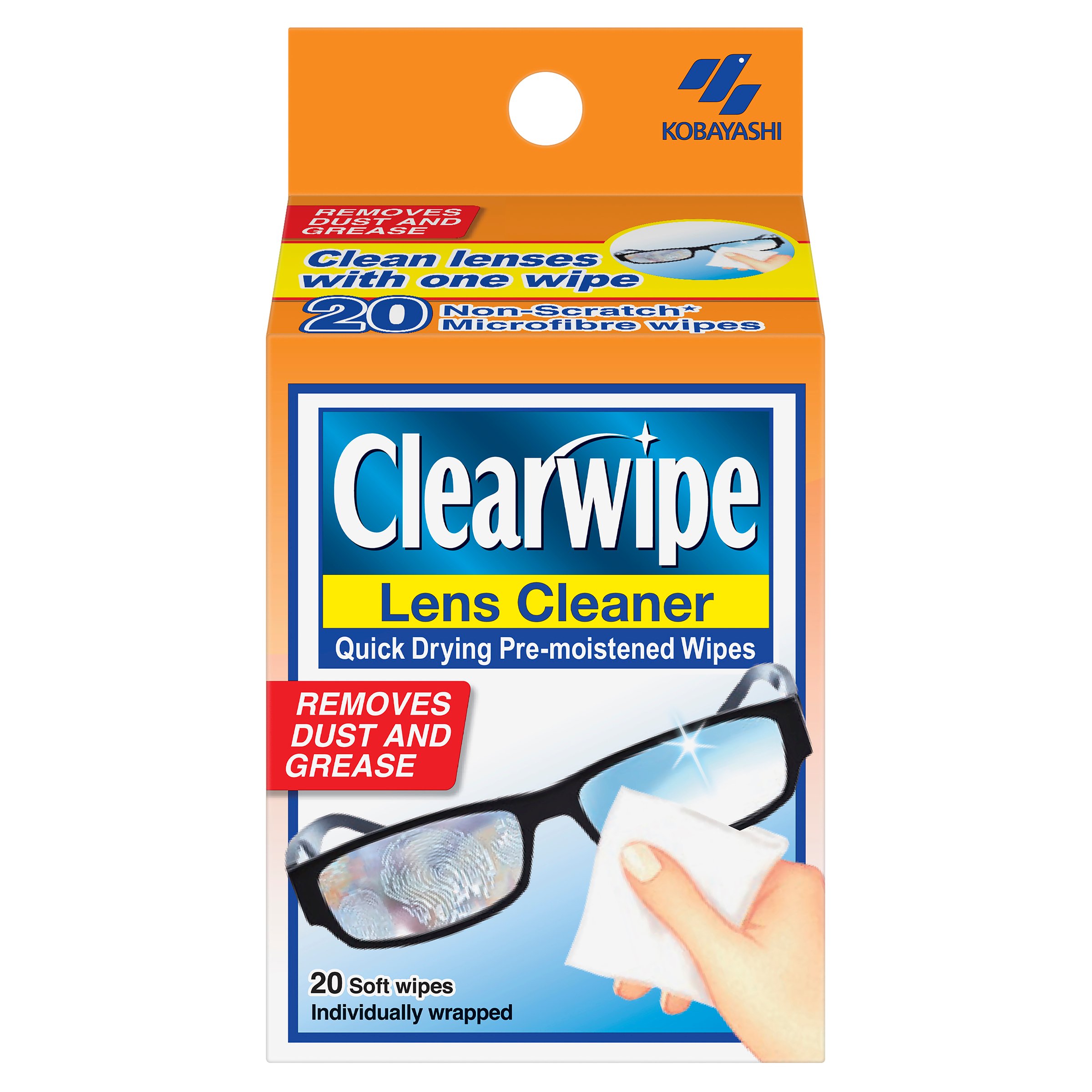 Clearwipe Lens Cleaner 20 Wipes 20 each - Image 1