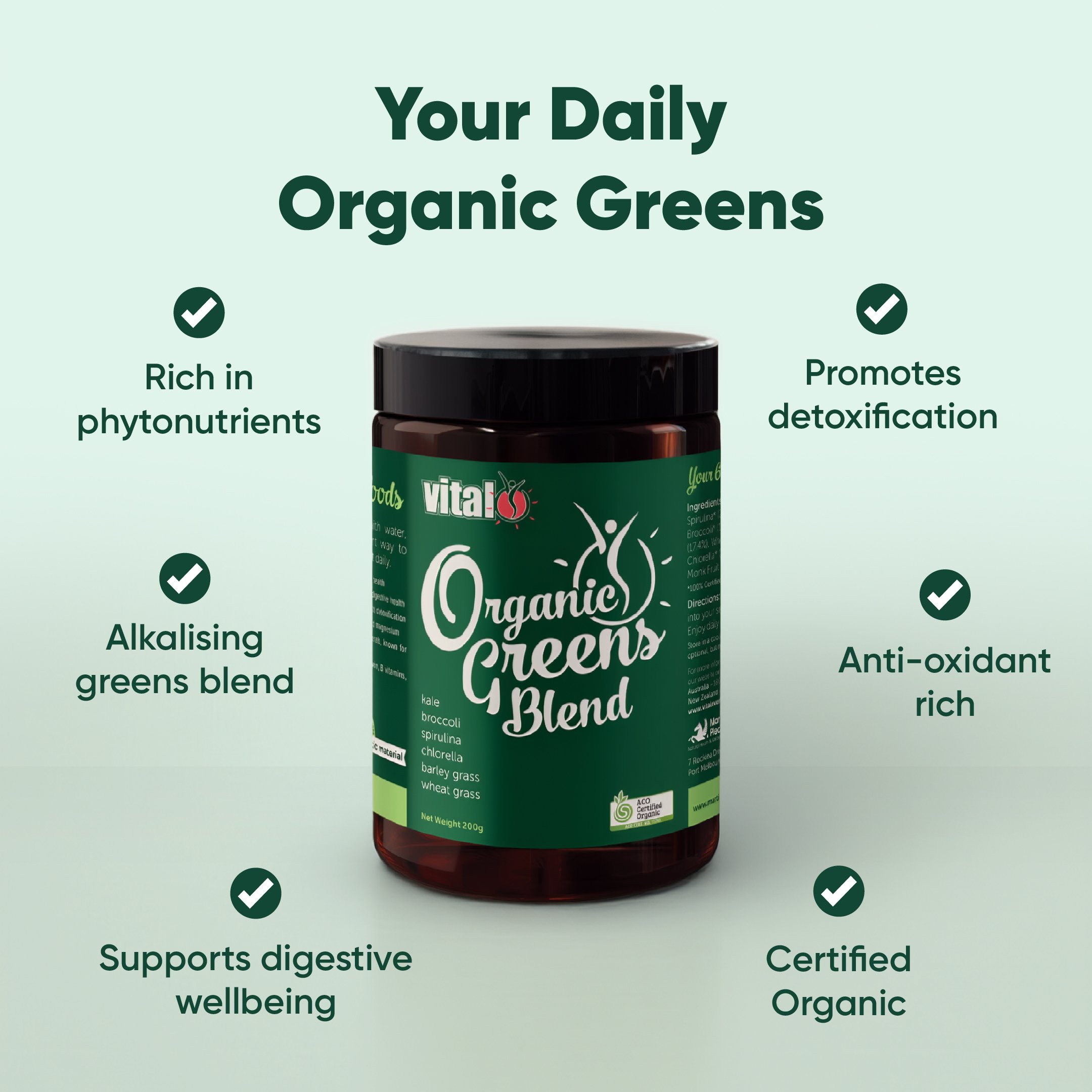 Vital Organic Greens 200g - Image 5