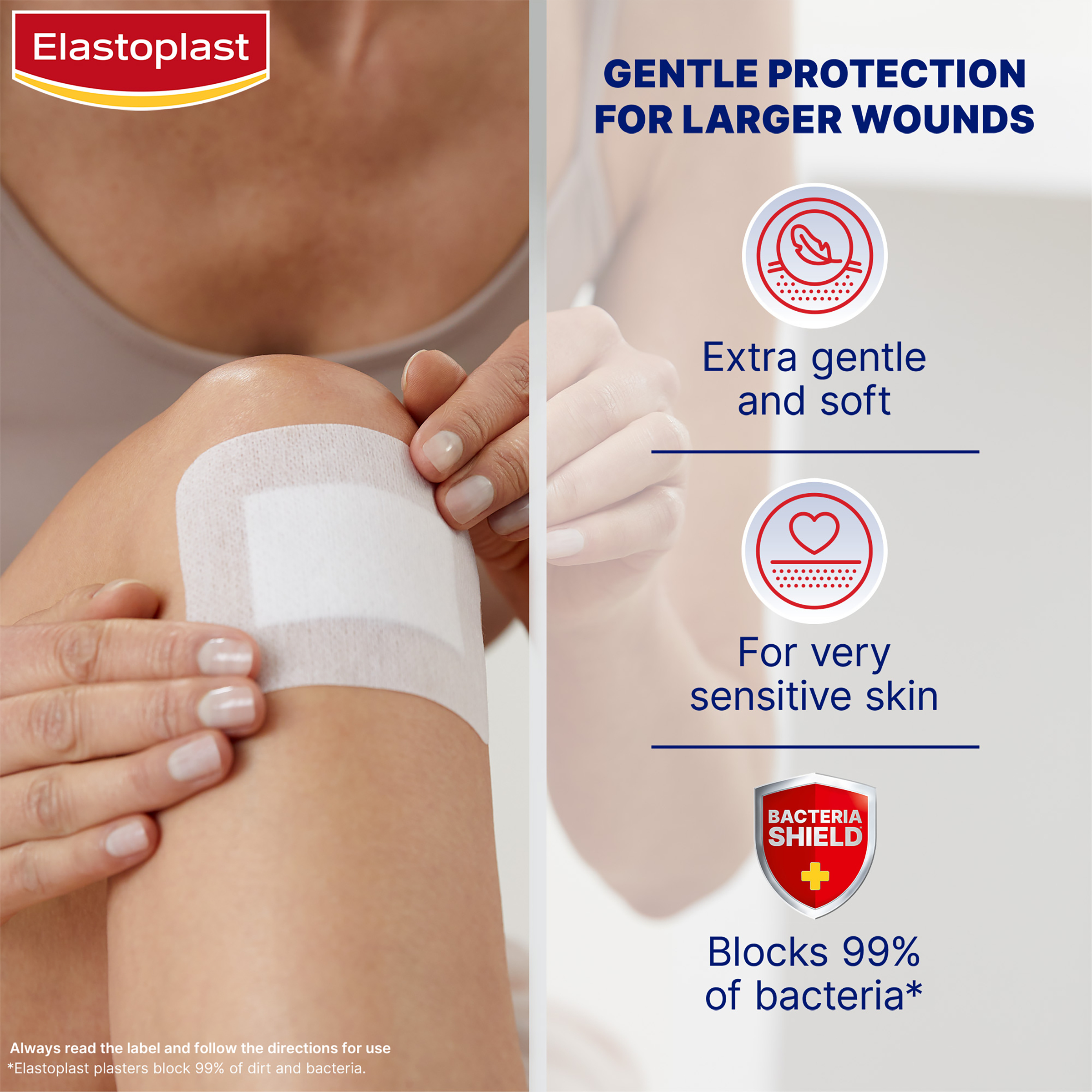 Elastoplast Ultra Sensitive XXL 8 x 10cm - 1 each - Image 5