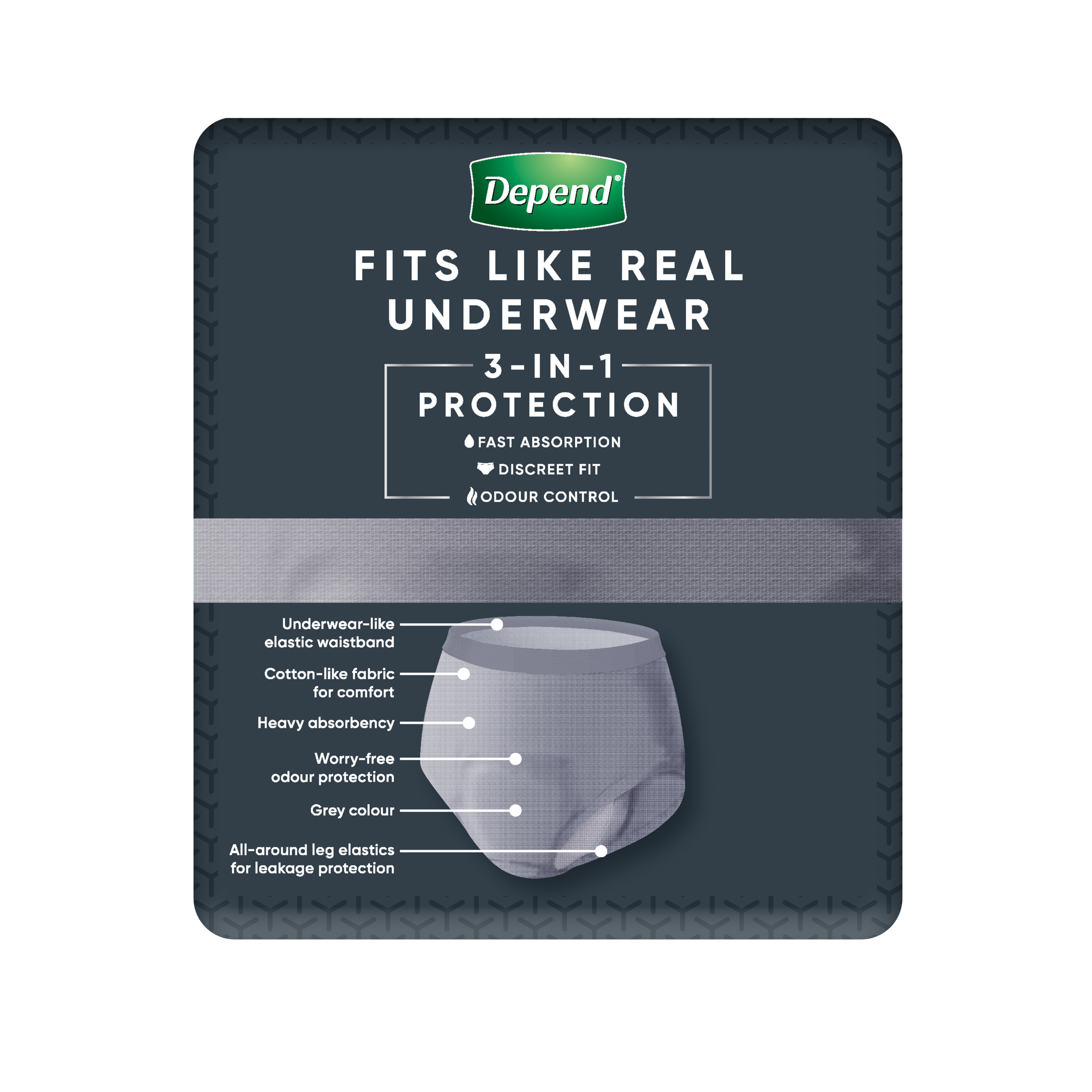 Depend Underwear RealFit Male Large 8 pack - Image 2