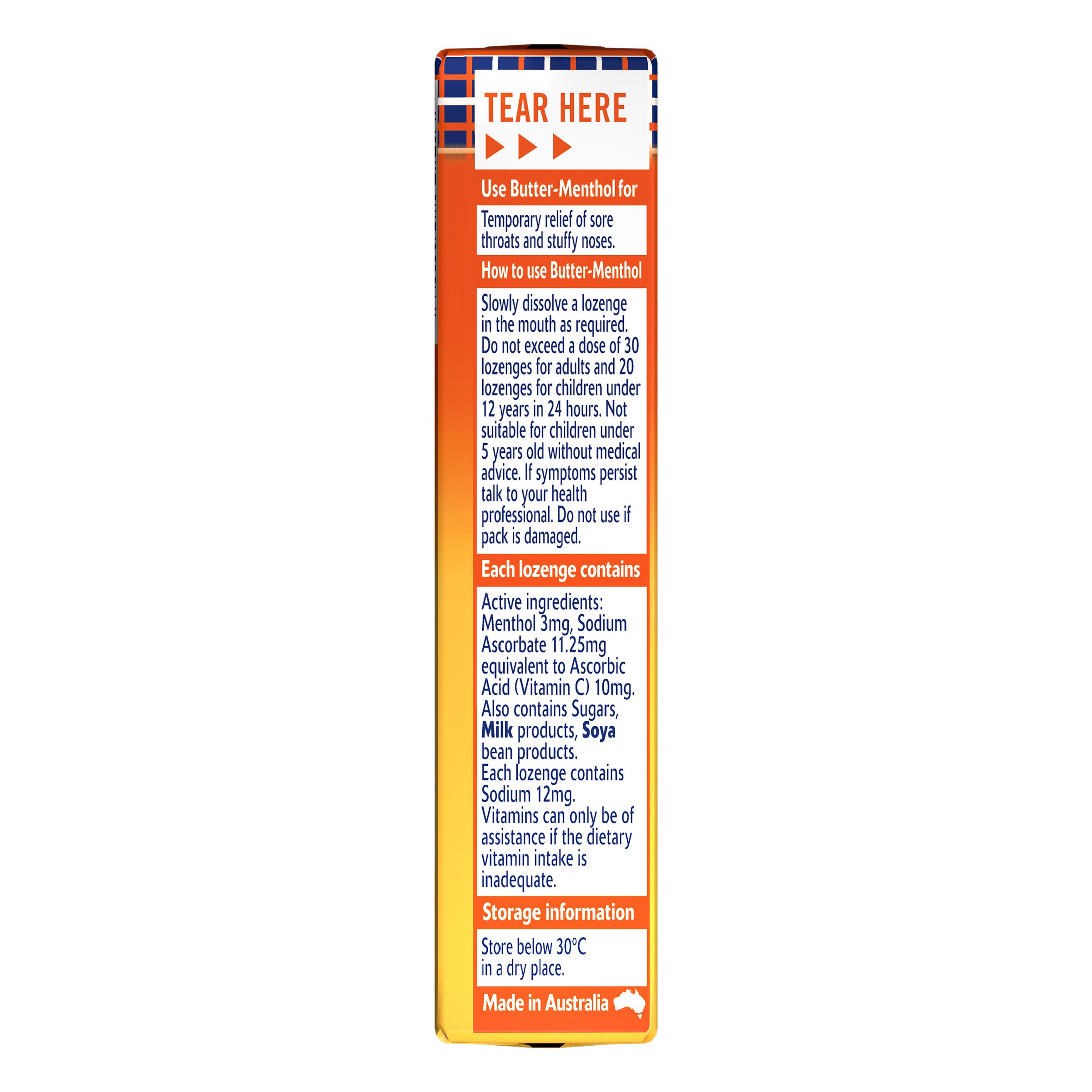 Butter Menthol Honey Centre Stick 10 lozenges - Image 2