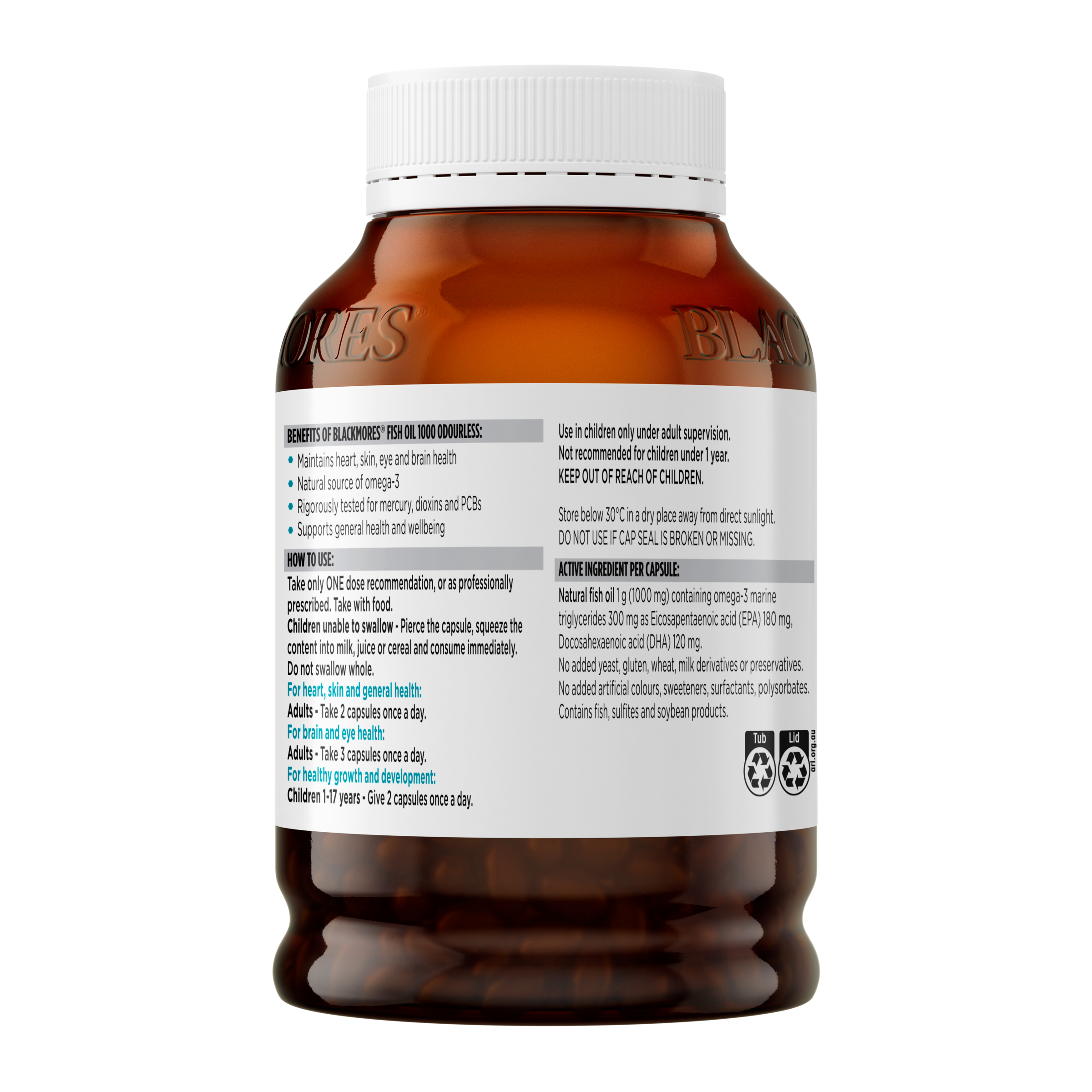 Blackmores Odourless Fish Oil 1000 - 400 Capsules - Image 2