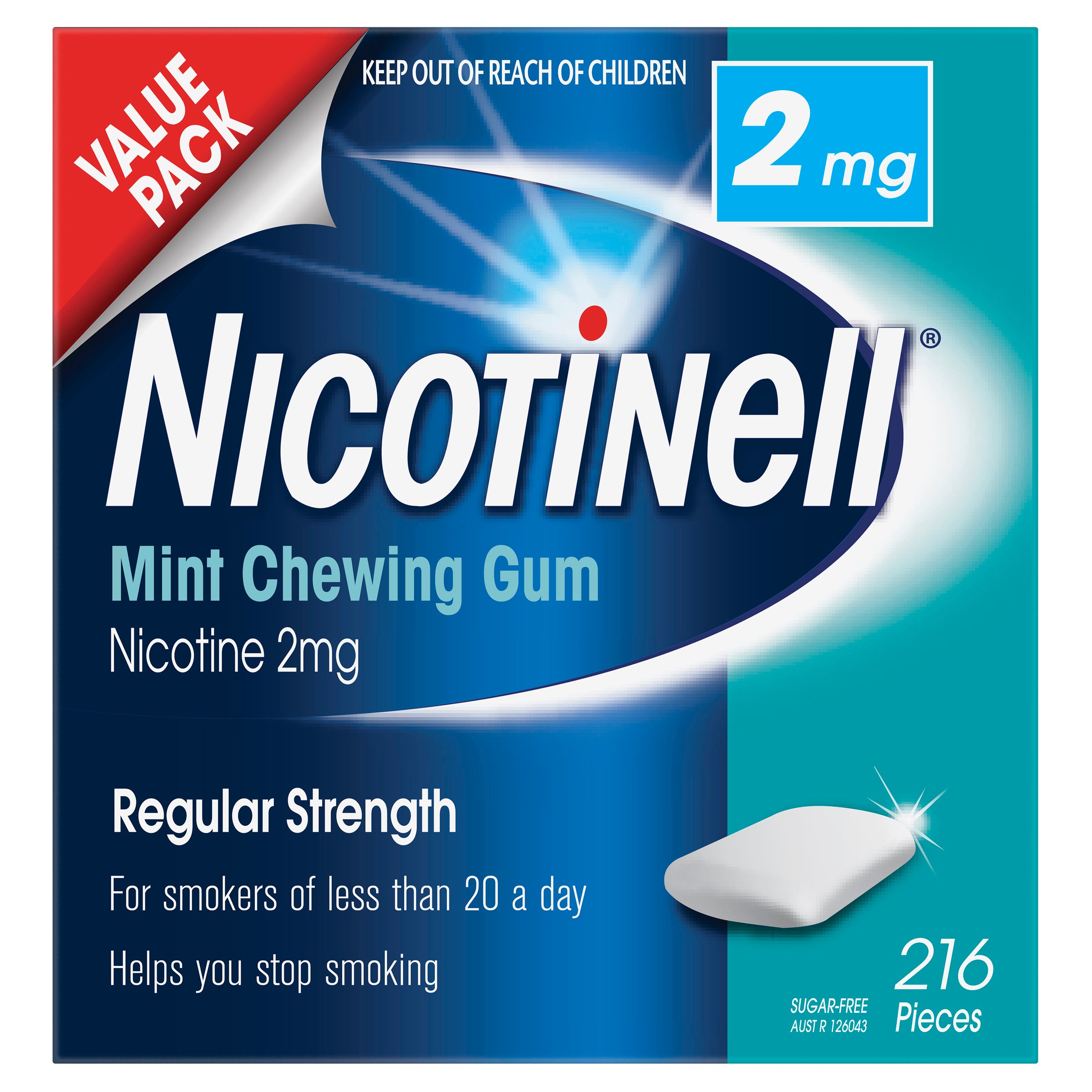 Nicotinell Mint Chewing Gum 2mg - 216 pieces - Image 1