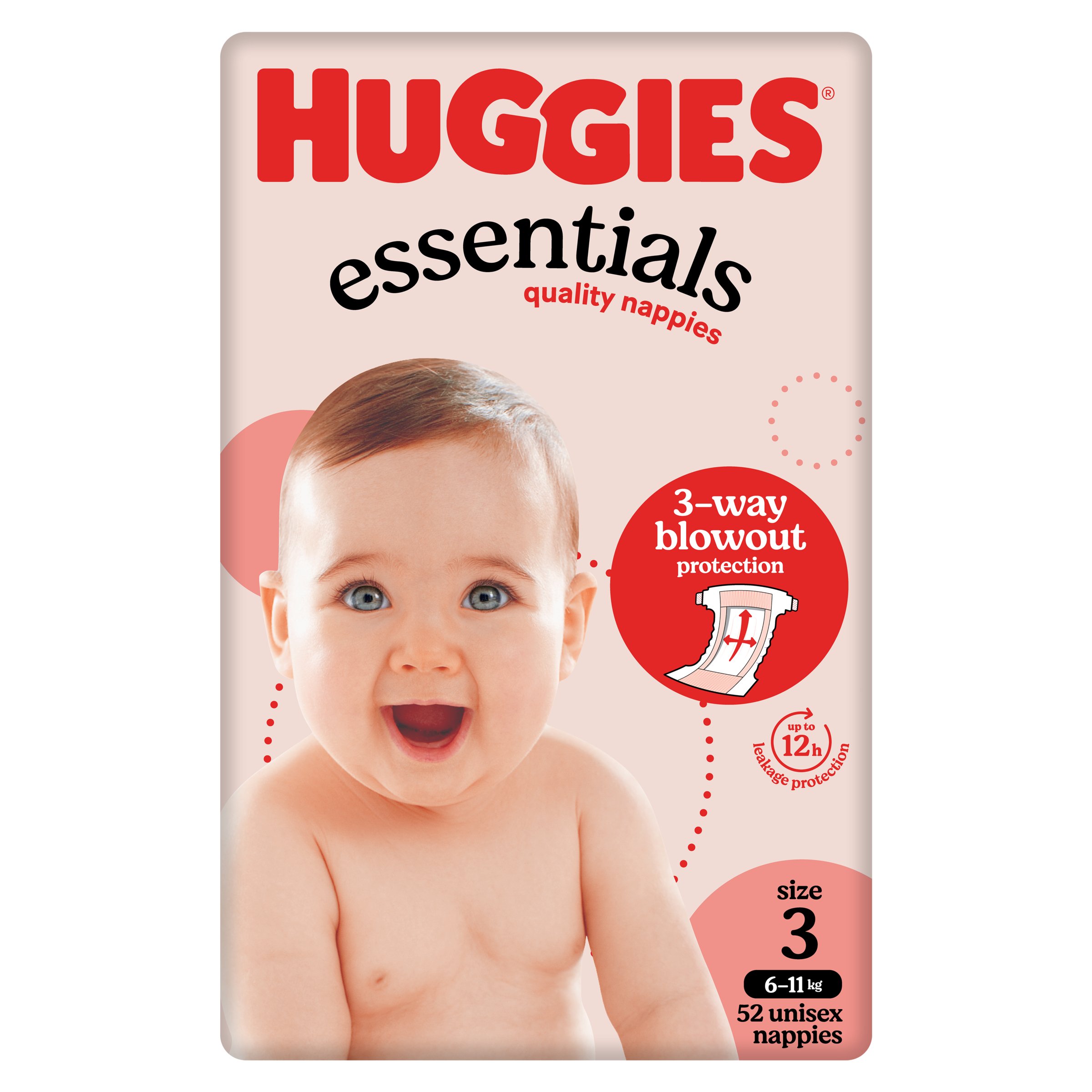 Huggies Nappies Essentials Crawler 52 pack - Image 1