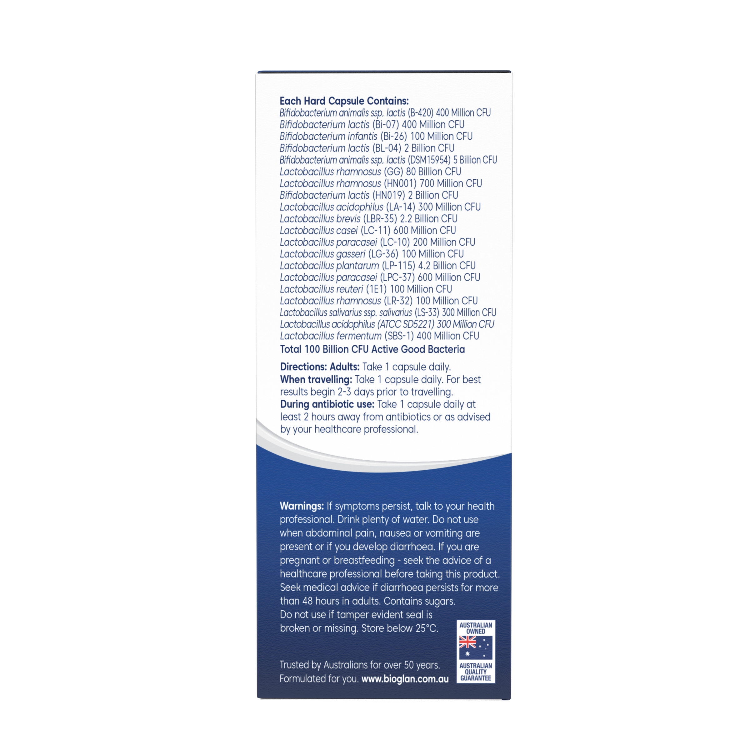 Bioglan Platinum Probiotic 100 Billion 60 capsules - Image 2
