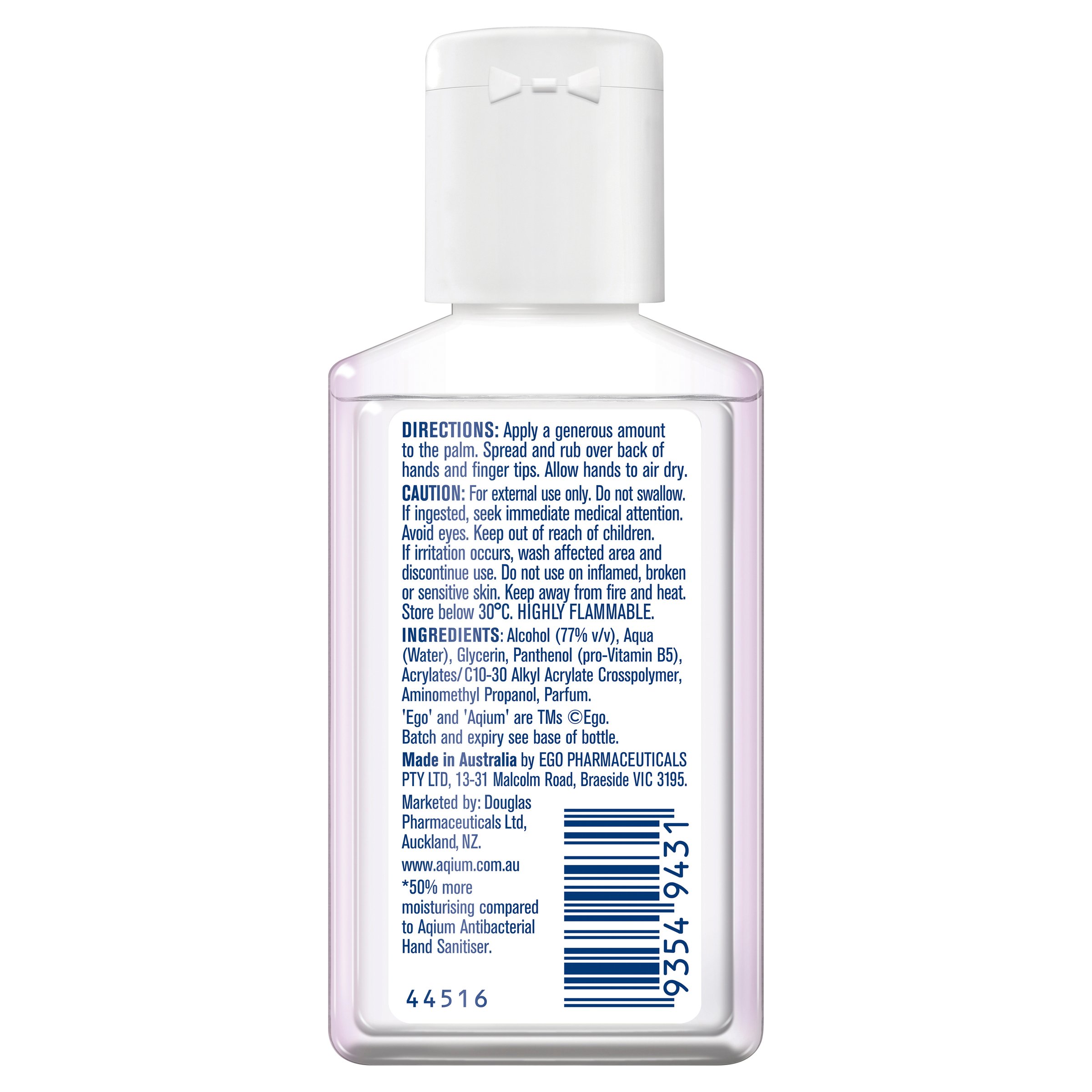 Ego Aqium Hand Sanitiser Ultra 60ml - Image 2