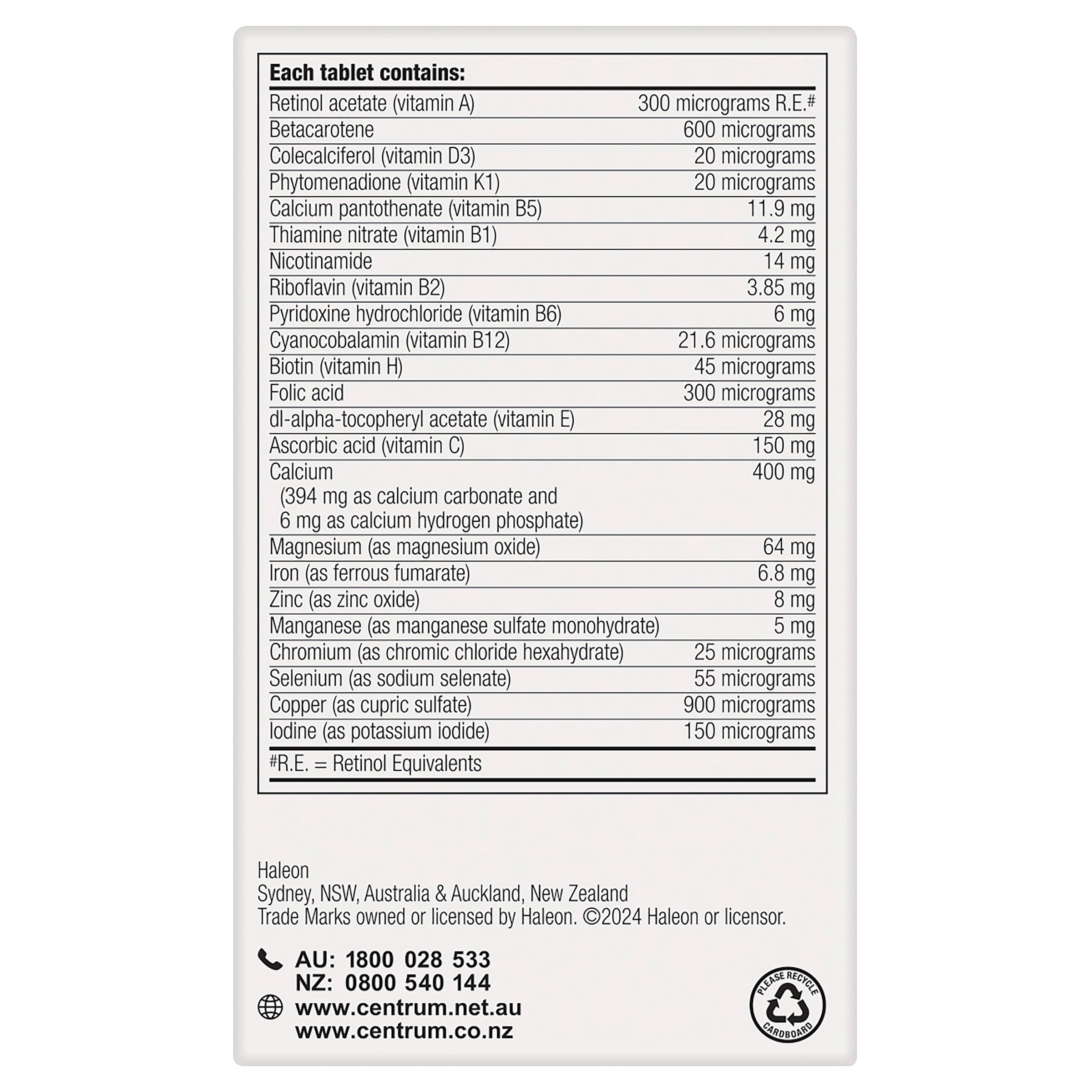 Centrum For Women 60 tablets - Image 2