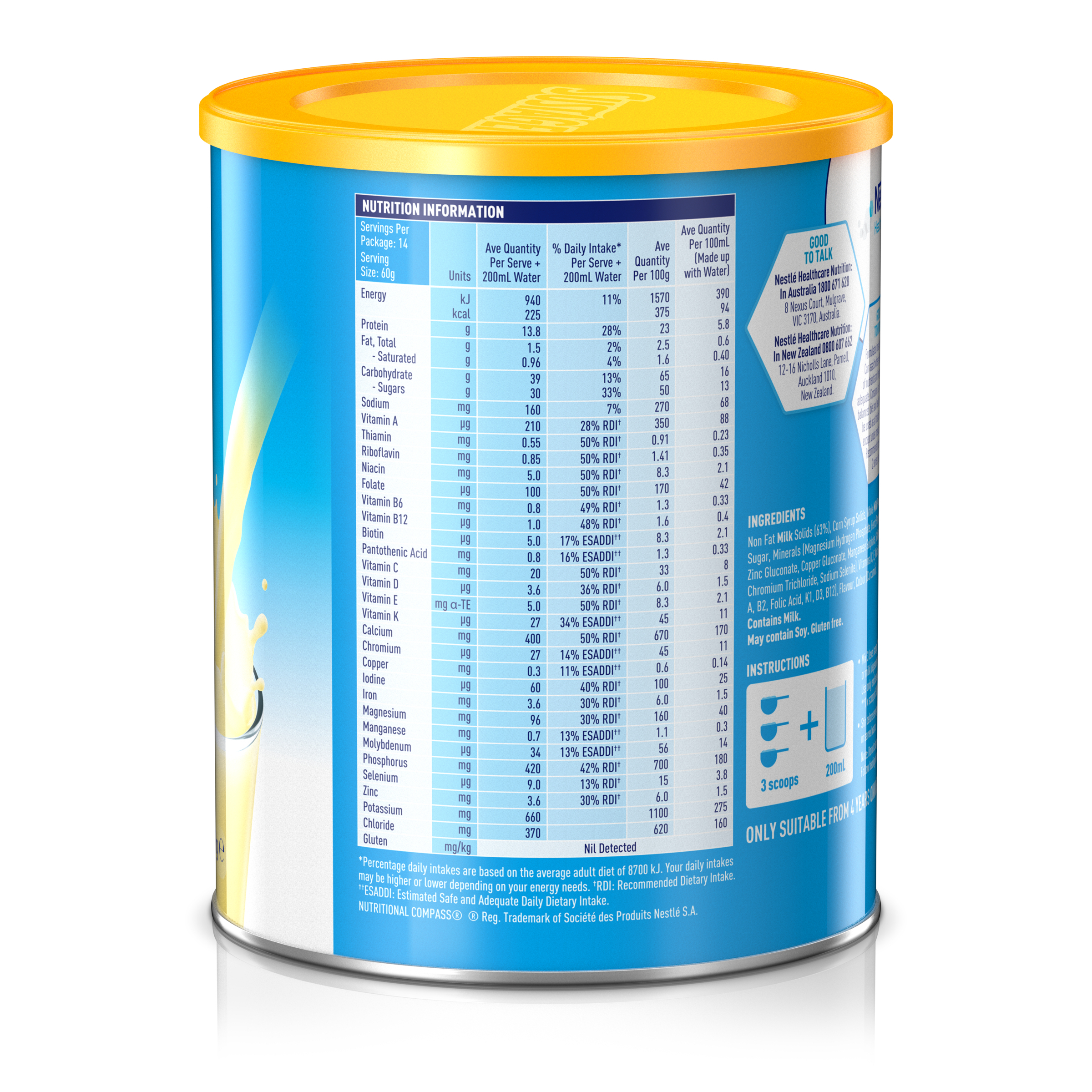 Sustagen Hospital Formula Banana Flavour 840g - Image 2