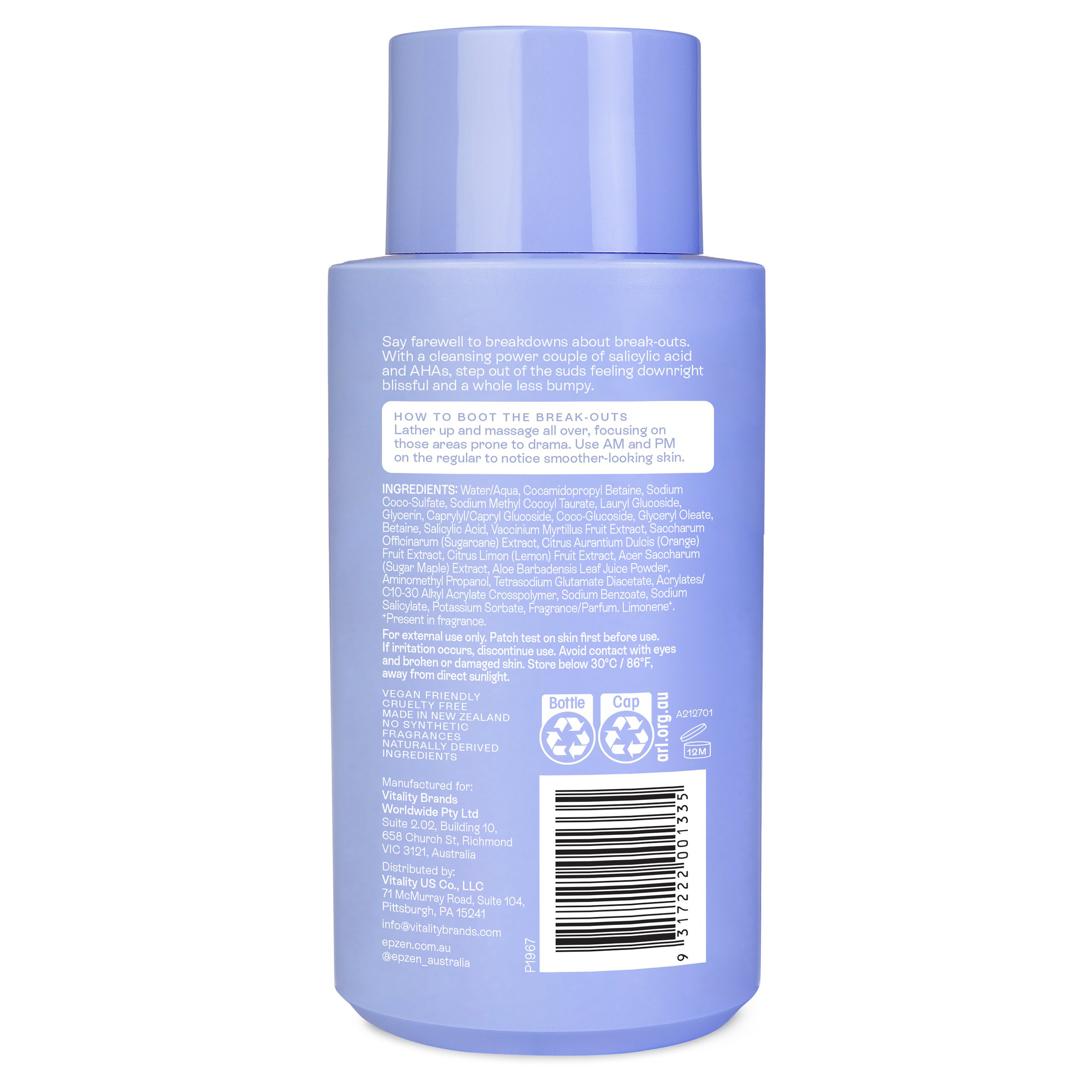 EpZen Clearing Body Wash 400ml - Image 2