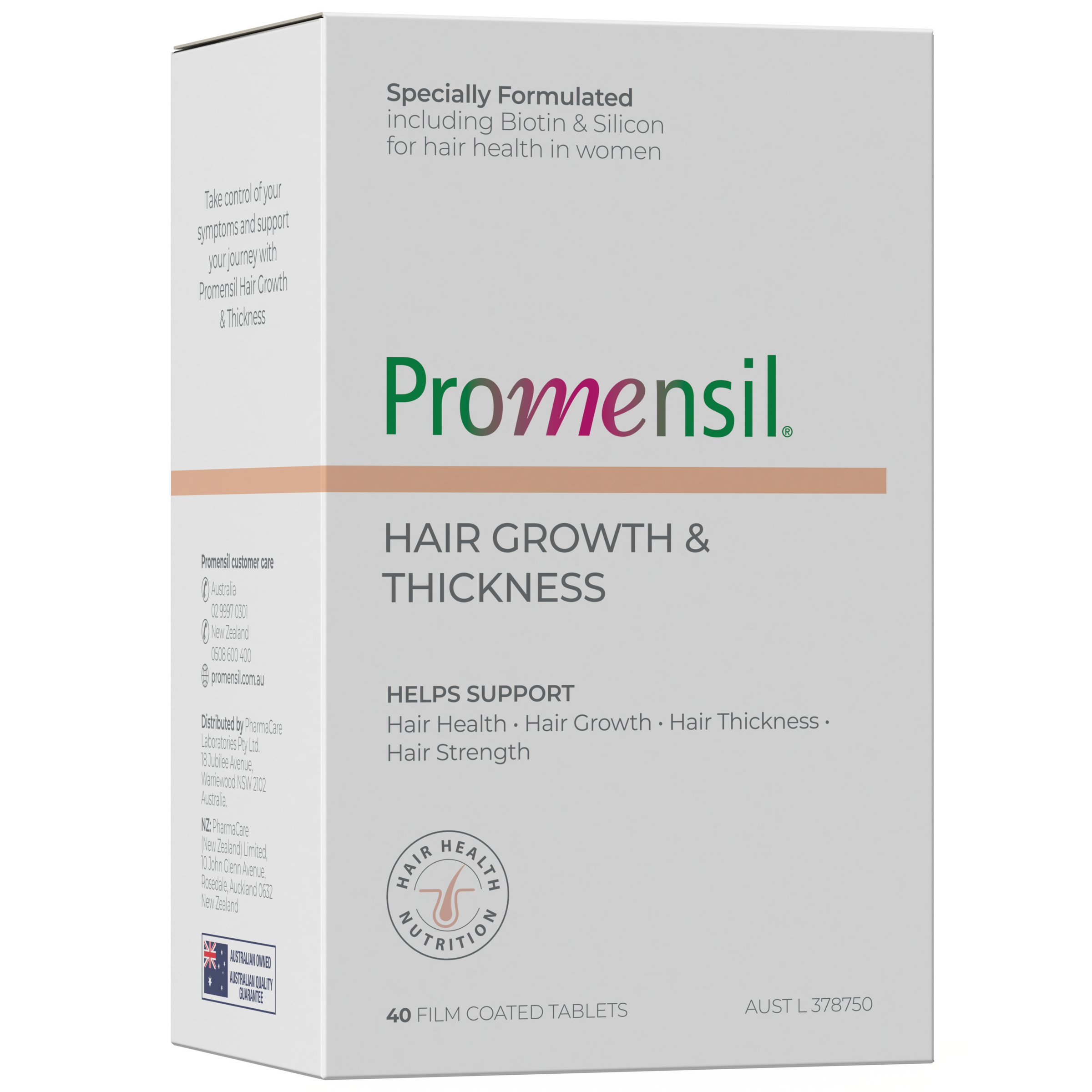 Promensil Hair Growth & Thickness 40 tablets - Image 1
