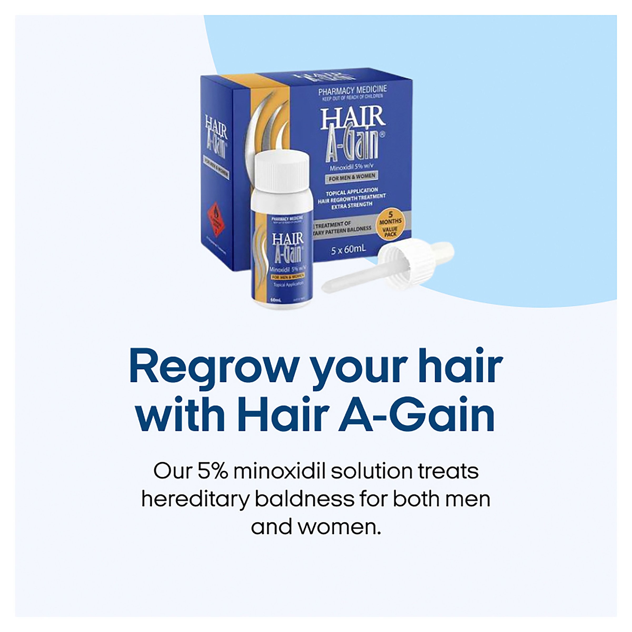 Hair A-Gain Men & Women 60ml - 5 pack - Image 4