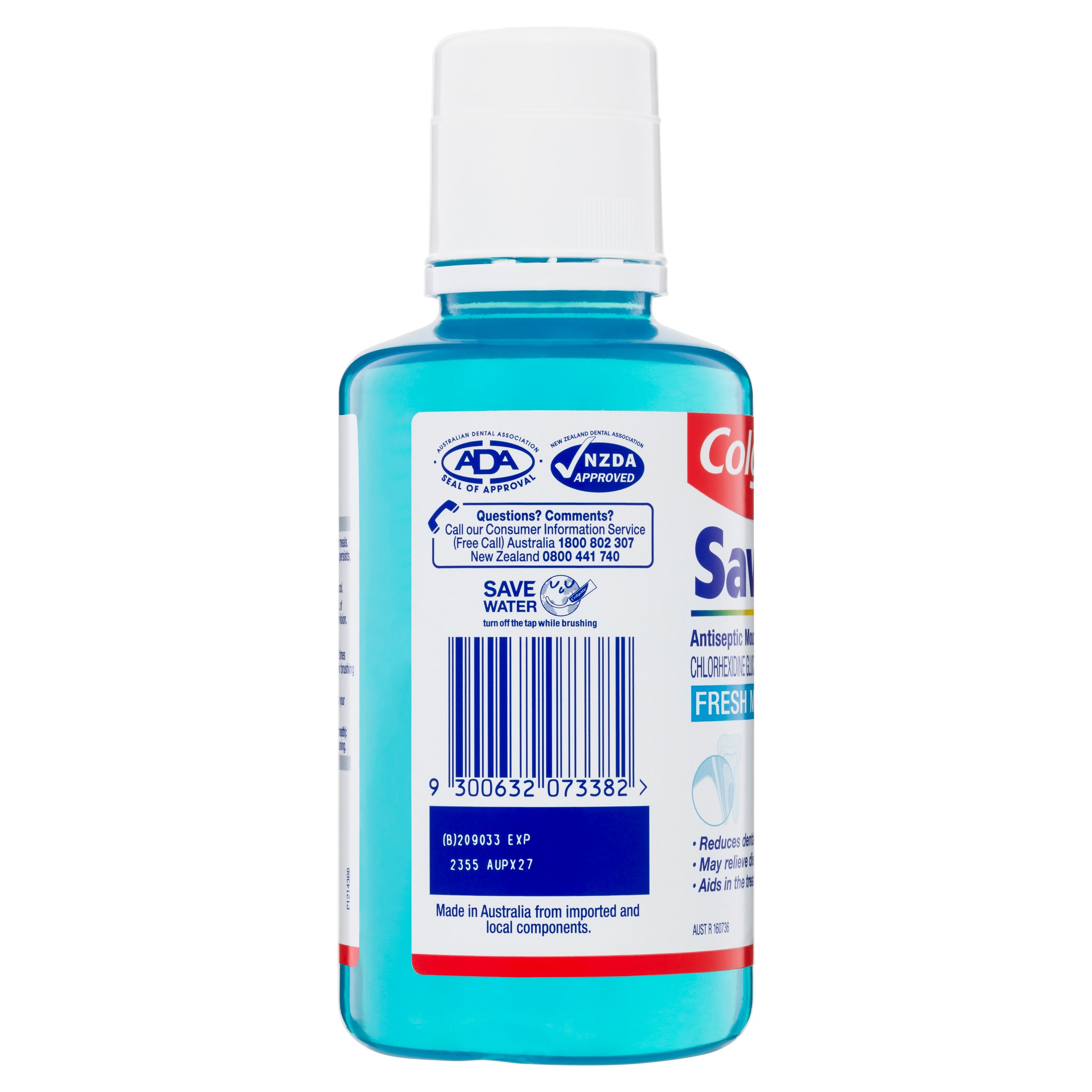 Colgate Savacol Mouth Rinse Fresh Mint 300ml - Image 3
