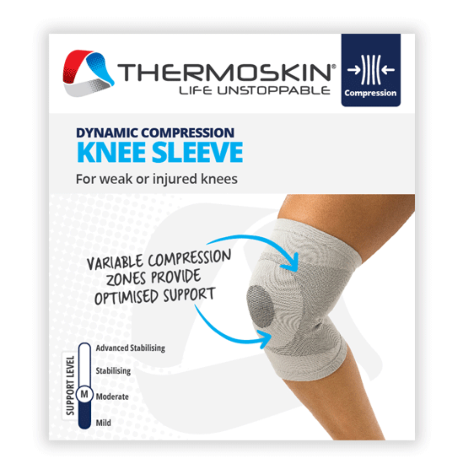 Thermoskin Dynamic Compression Knee Sleeve Large/Extra Large 1 each - Image 2