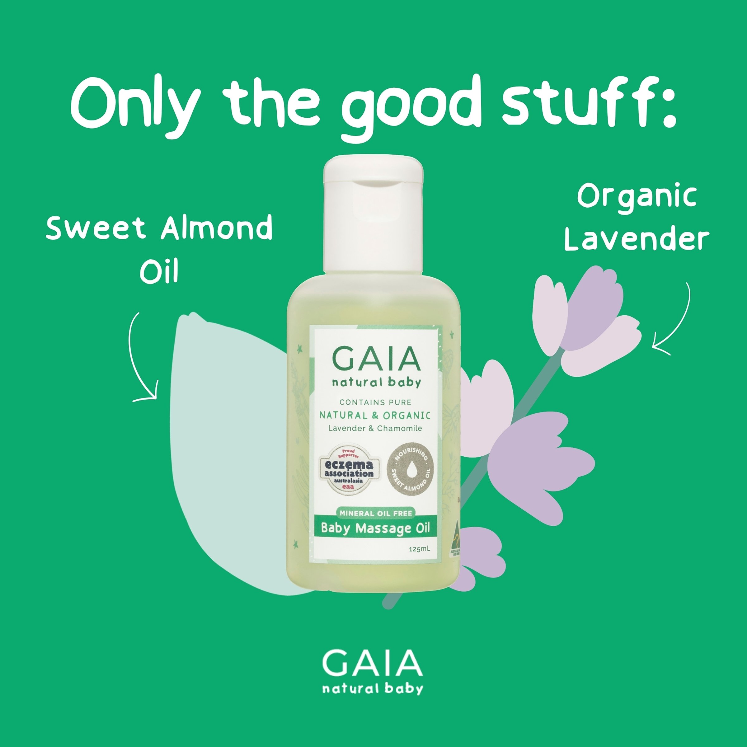 Gaia Natural Baby Massage Oil 125ml - Image 6