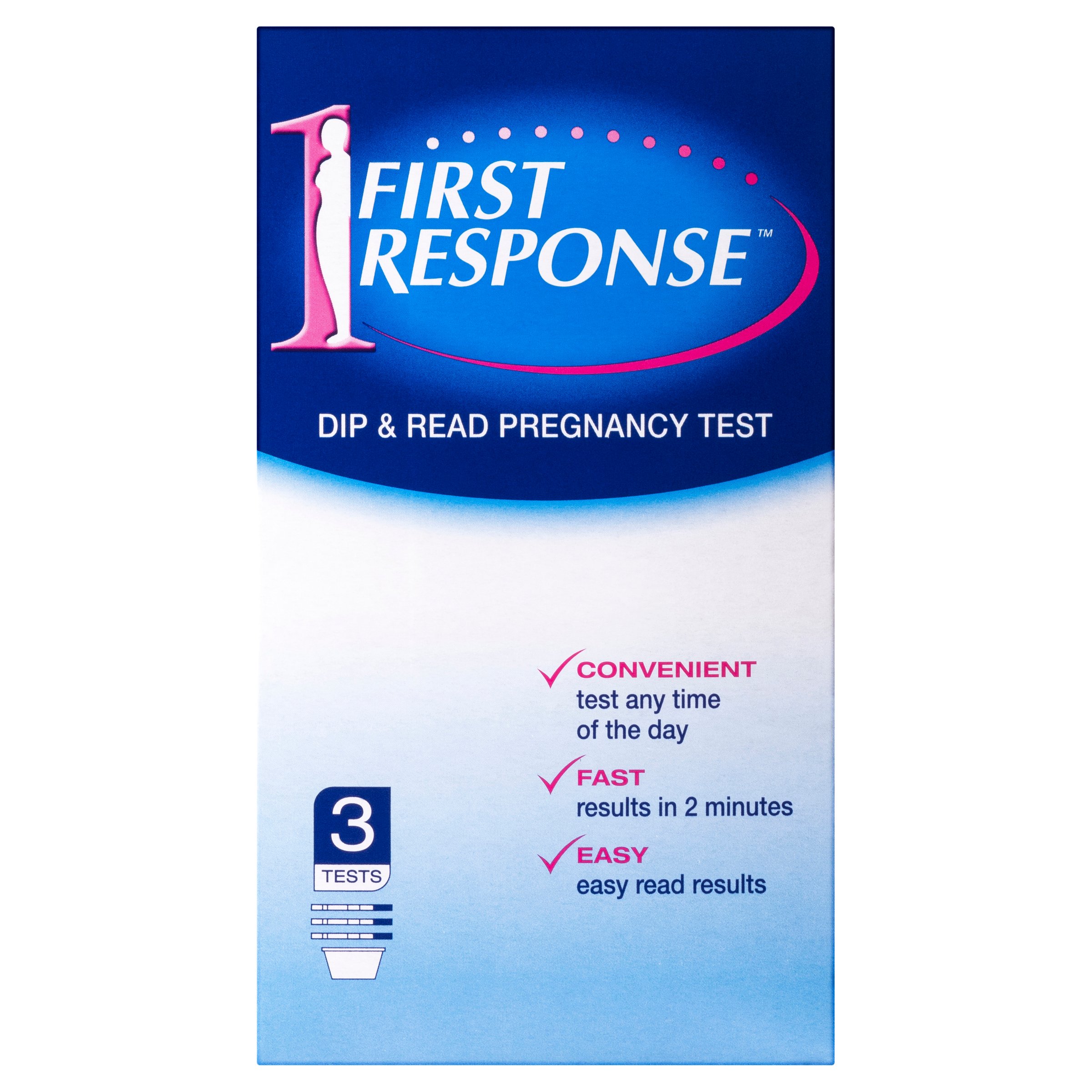 First Response Pregnancy Test Dip & Read 3 pack - Image 1